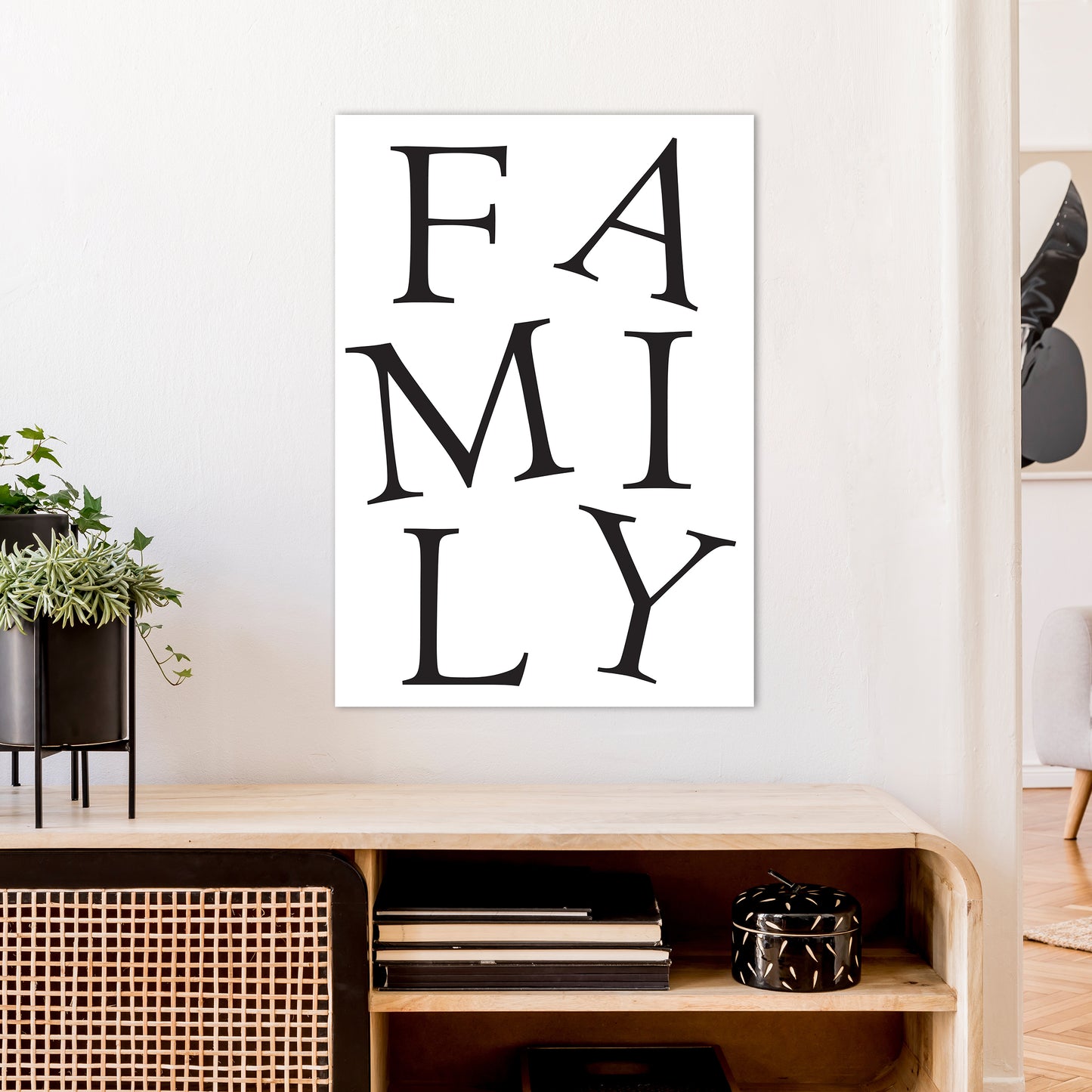 Family Art Print by Pixy Paper A1 Black Frame