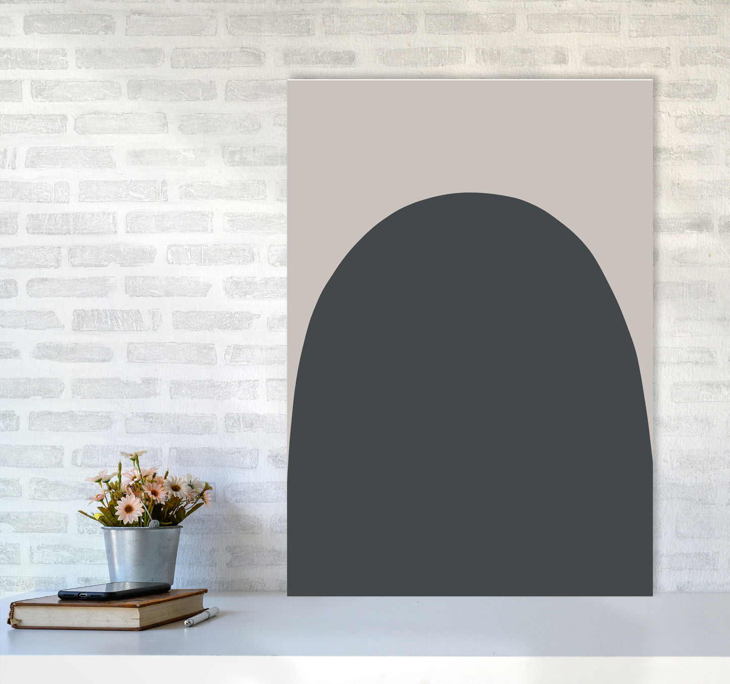 Inspired Off Black and Stone Hill Art Print by Pixy Paper A1 Black Frame