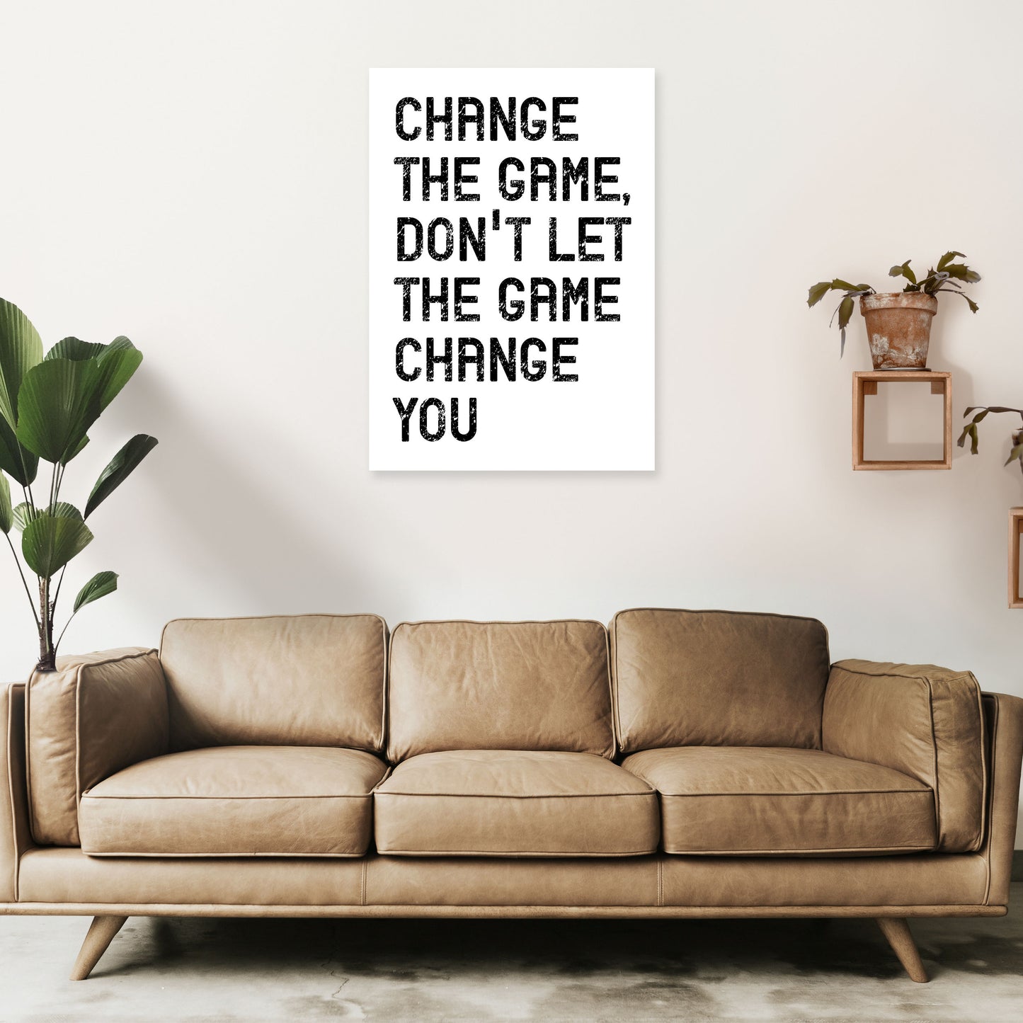 Change The Game Art Print by Pixy Paper A1 Black Frame