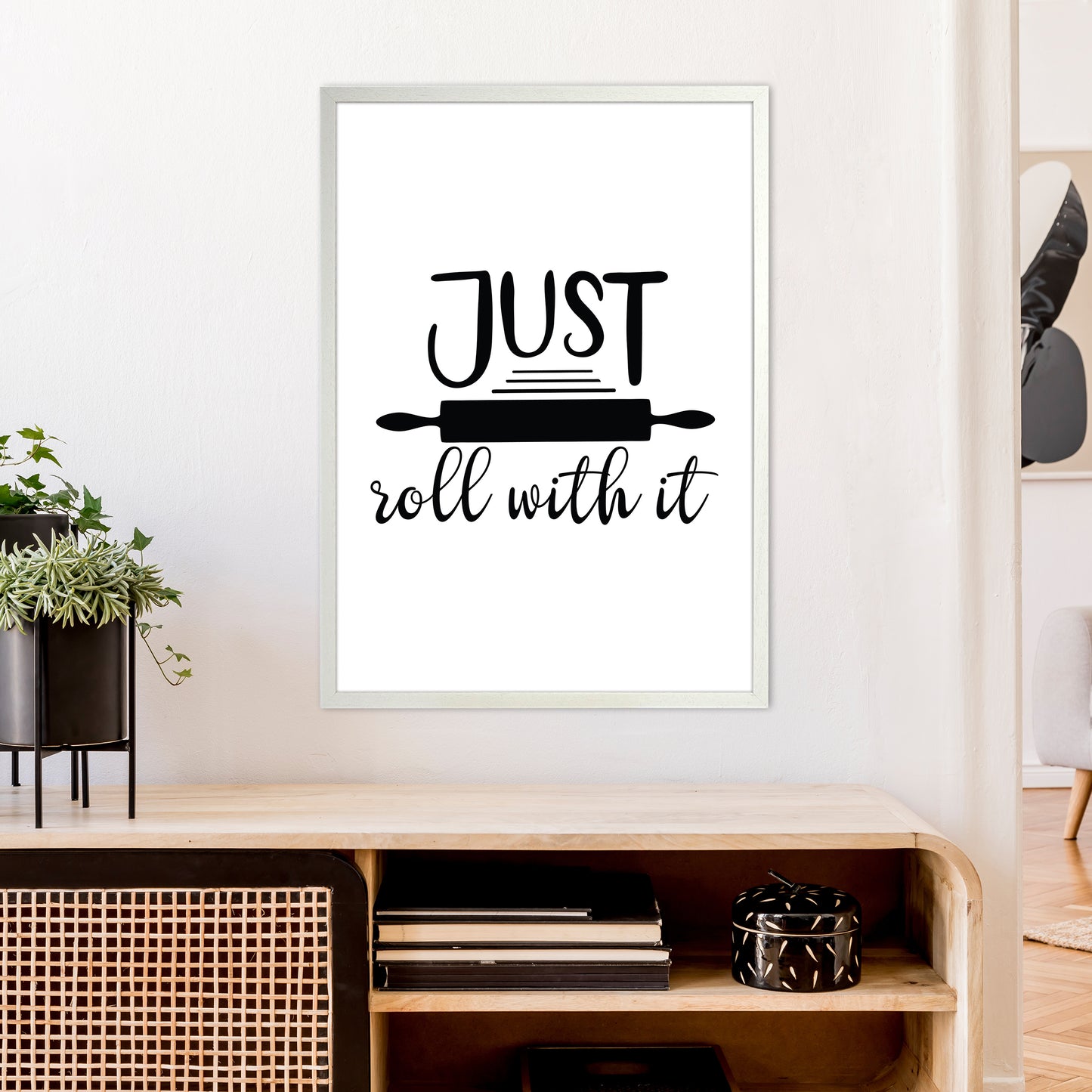 Just Roll With It Art Print by Pixy Paper A1 Oak Frame