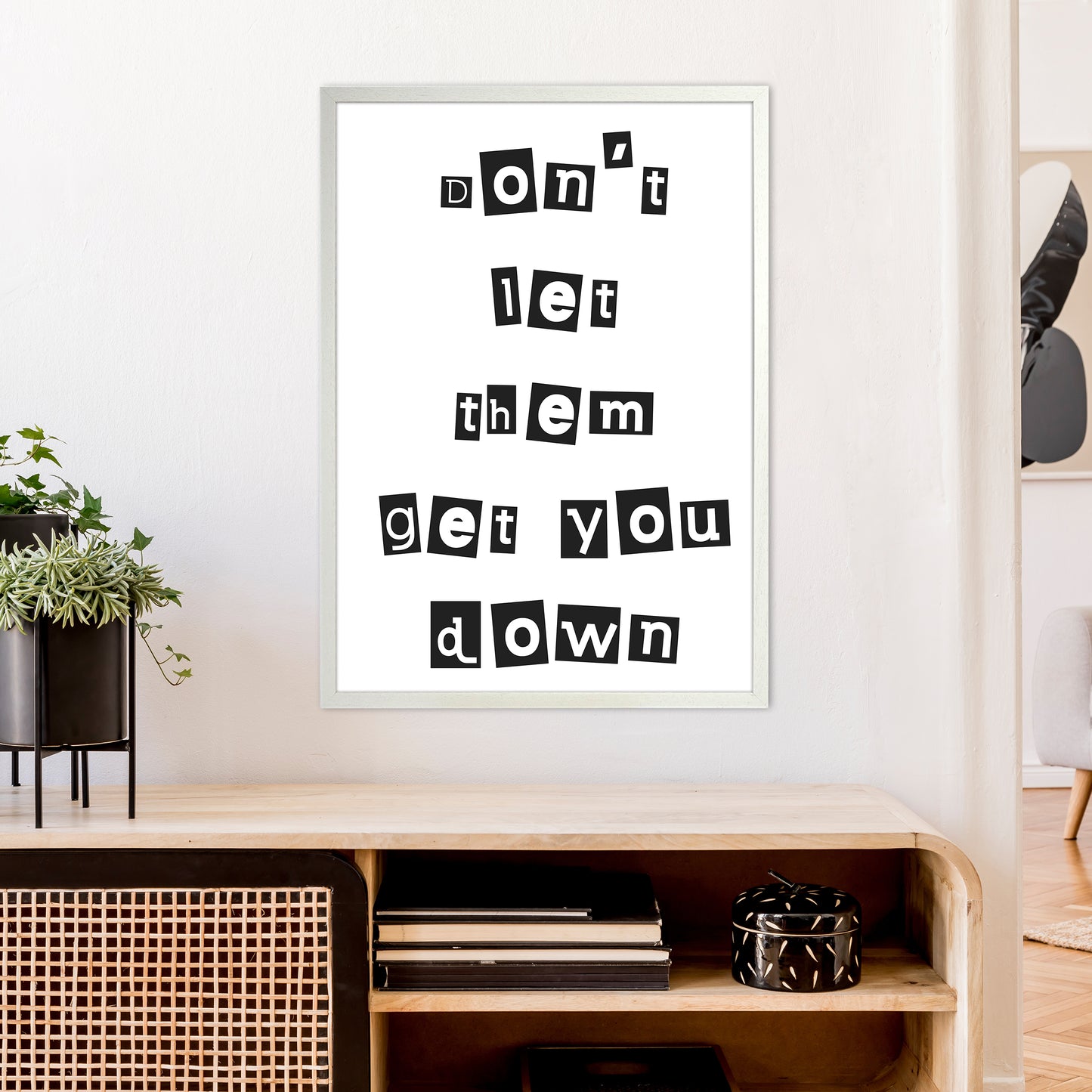 Don'T Let Them Get You Down Art Print by Pixy Paper A1 Oak Frame