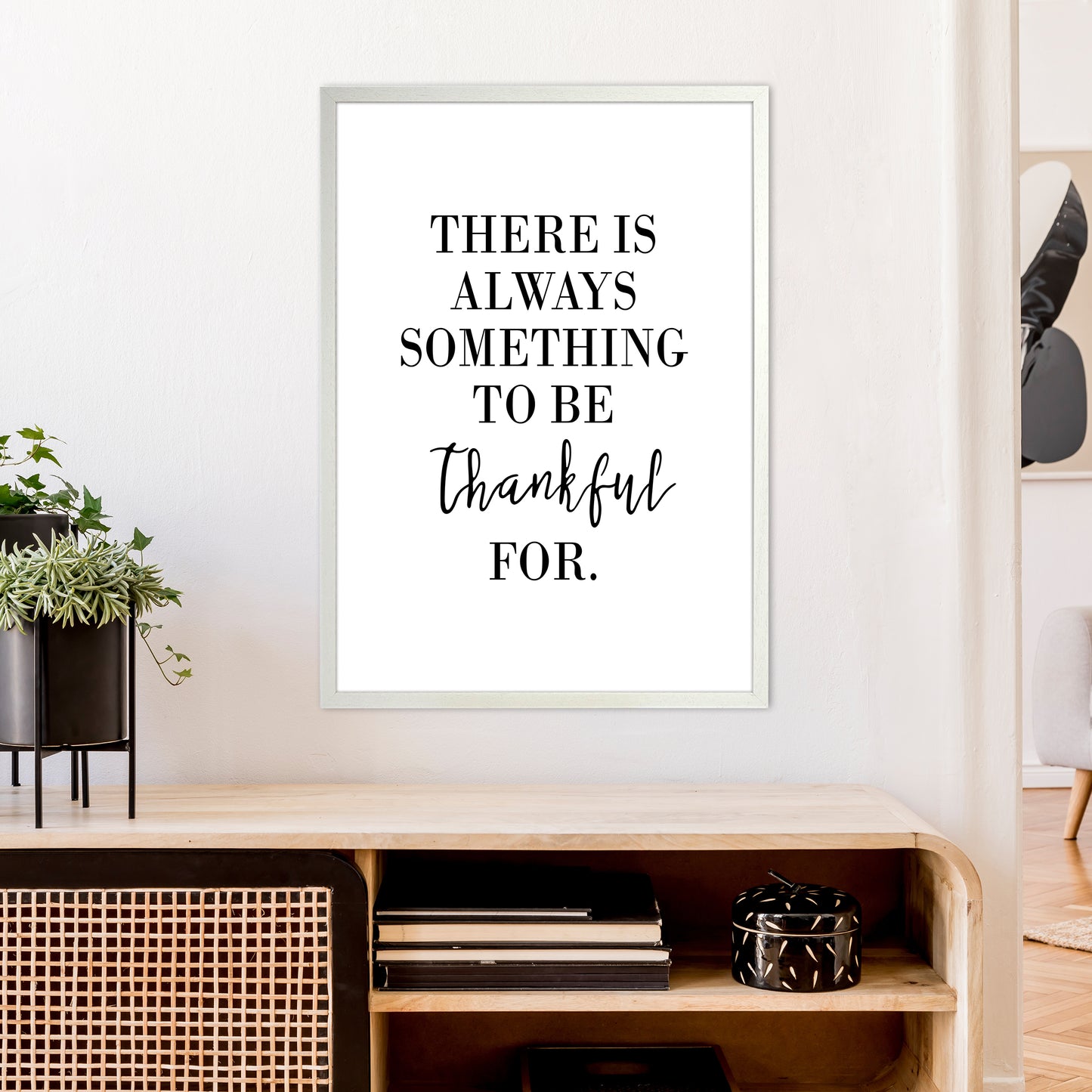 There Is Always Something Art Print by Pixy Paper A1 Oak Frame