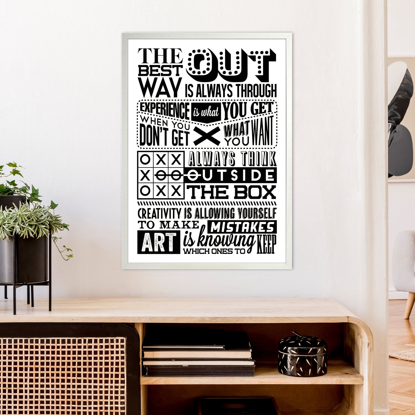 The Best Way Out Vintage Art Print by Pixy Paper A1 Oak Frame