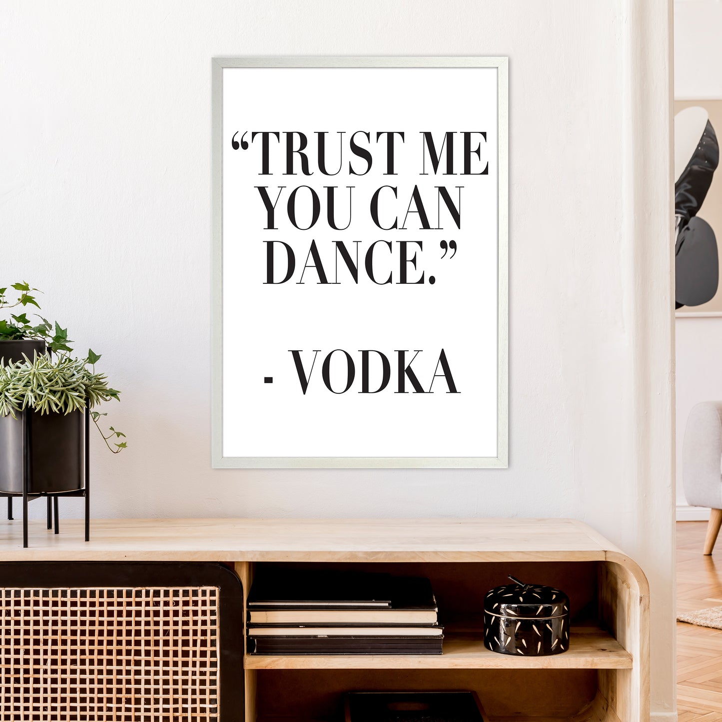 Trust Me You Can Dance Art Print by Pixy Paper A1 Oak Frame
