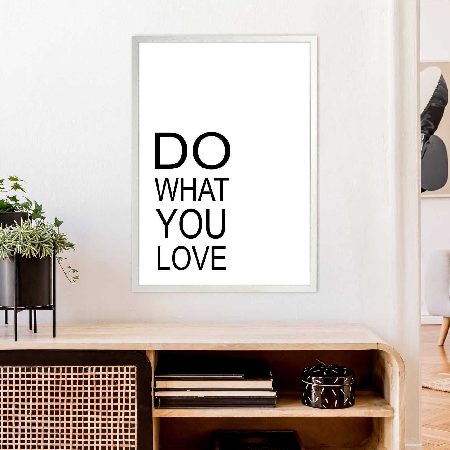 Do What You Love Art Print by Pixy Paper A1 Oak Frame
