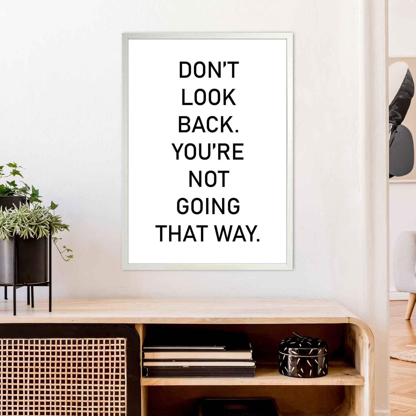 Don'T Look Back Art Print by Pixy Paper A1 Oak Frame