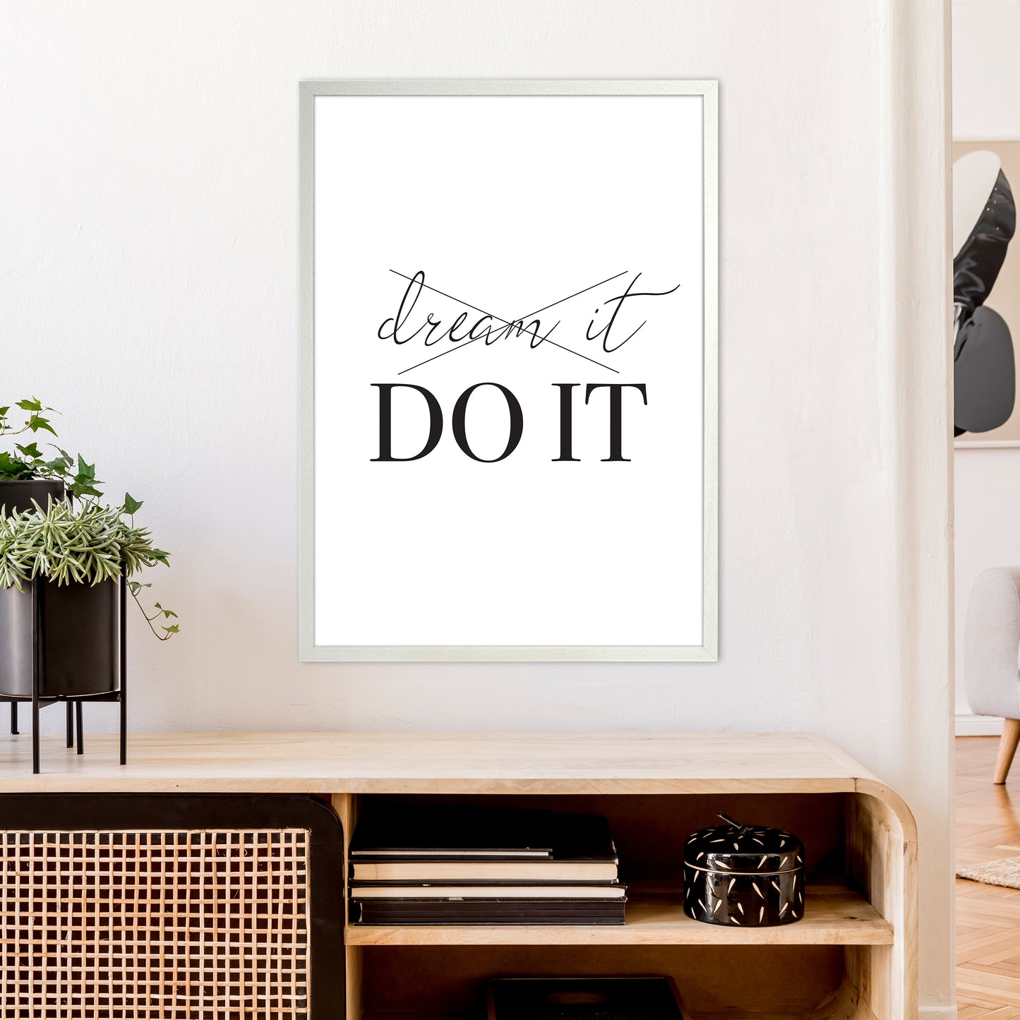 Dream It Do It Art Print by Pixy Paper A1 Oak Frame
