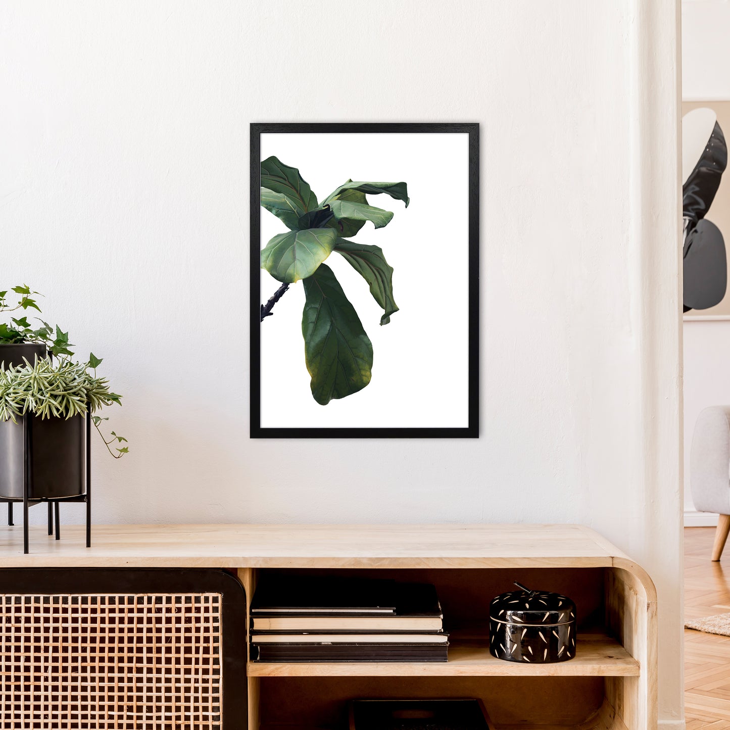 Plant Head Part One Art Print by Pixy Paper A2 White Frame