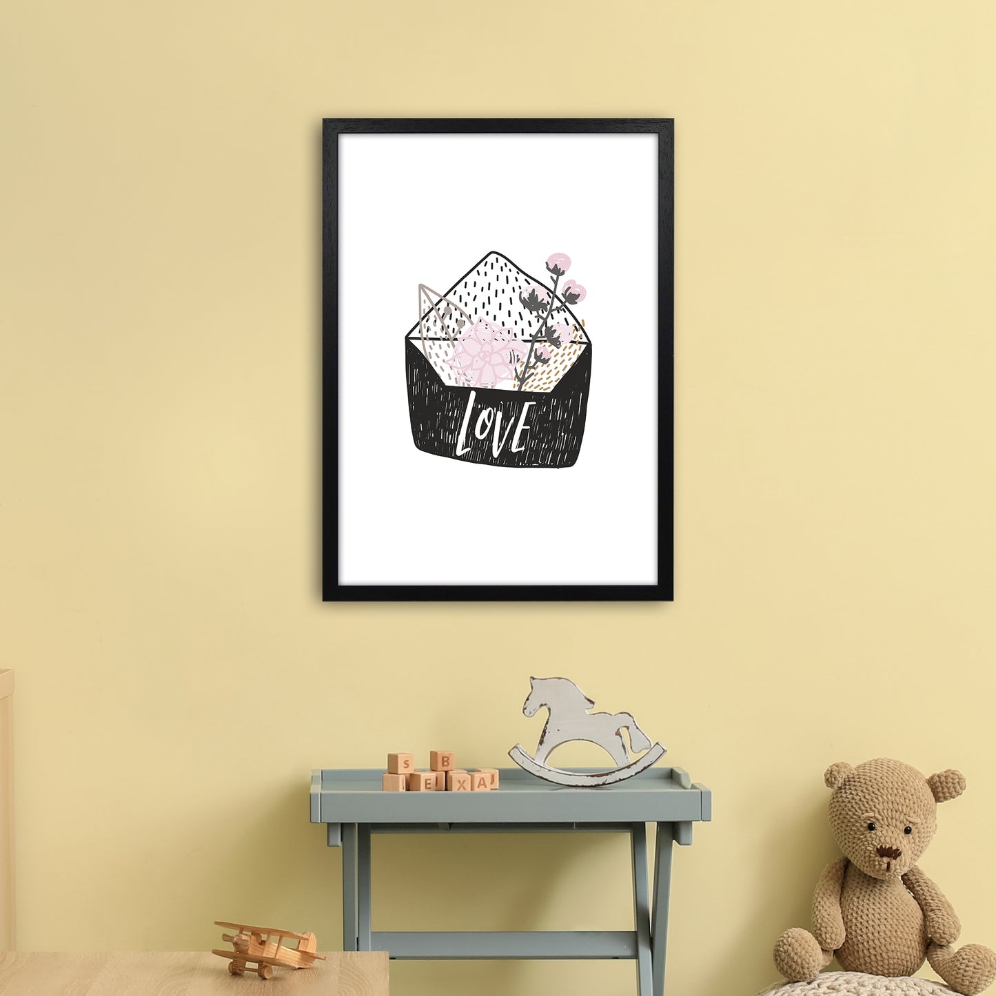 Love Letter Art Print by Pixy Paper A2 White Frame