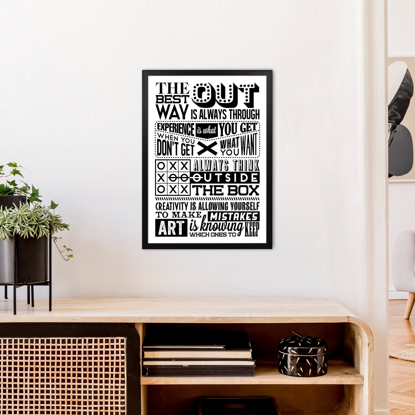 The Best Way Out Vintage Art Print by Pixy Paper A2 White Frame