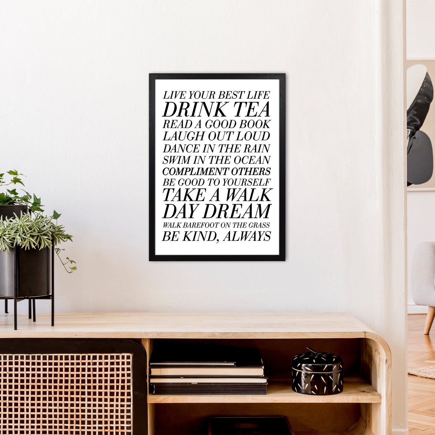 Live Your Best Life Art Print by Pixy Paper A2 White Frame