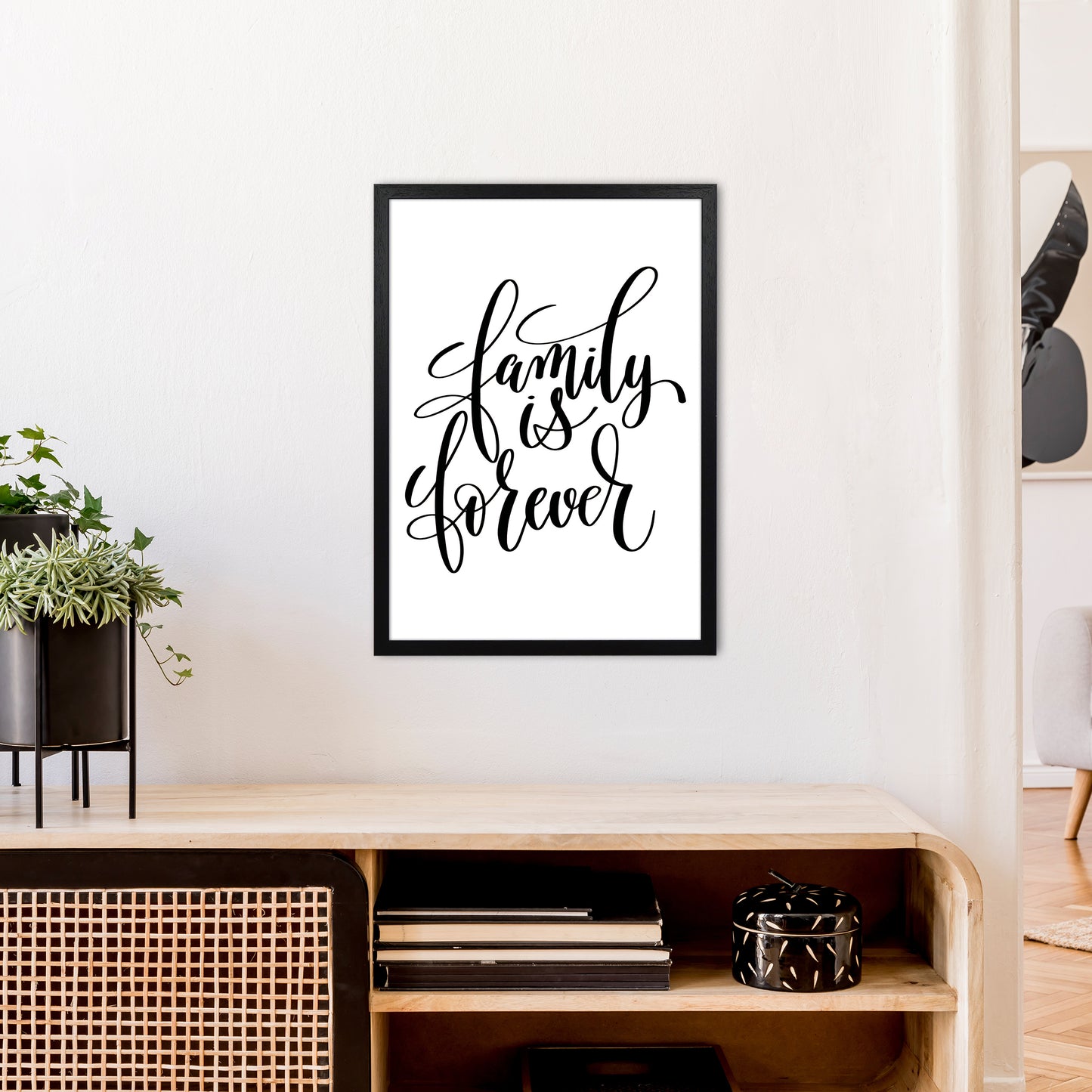 Family Is Forever Art Print by Pixy Paper A2 White Frame
