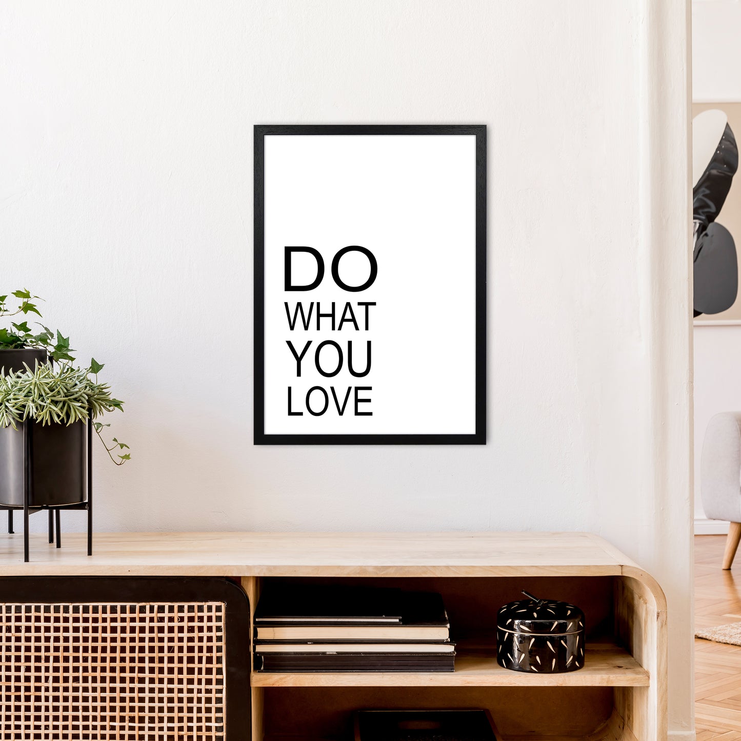 Do What You Love Art Print by Pixy Paper A2 White Frame