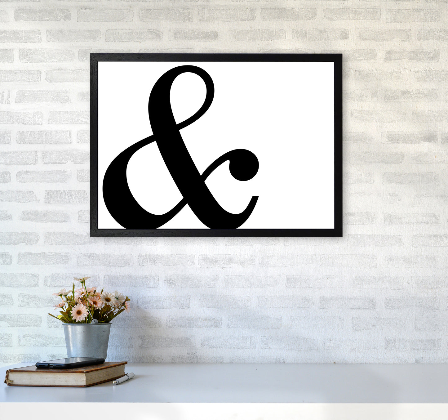 & Landscape Art Print by Pixy Paper A2 White Frame