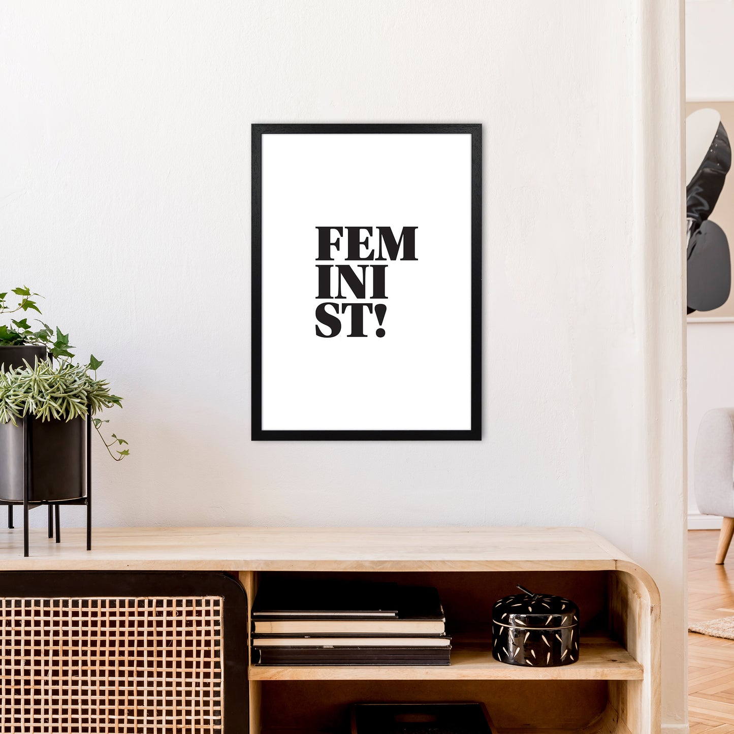 Feminist Art Print by Pixy Paper A2 White Frame