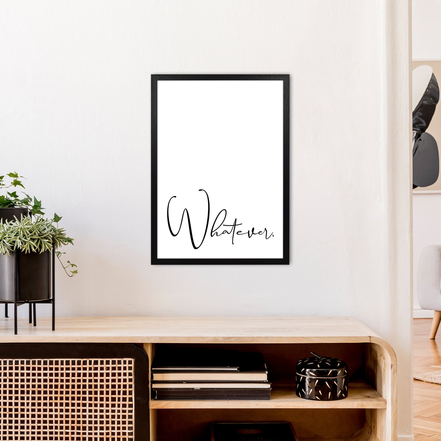 Whatever Art Print by Pixy Paper A2 White Frame