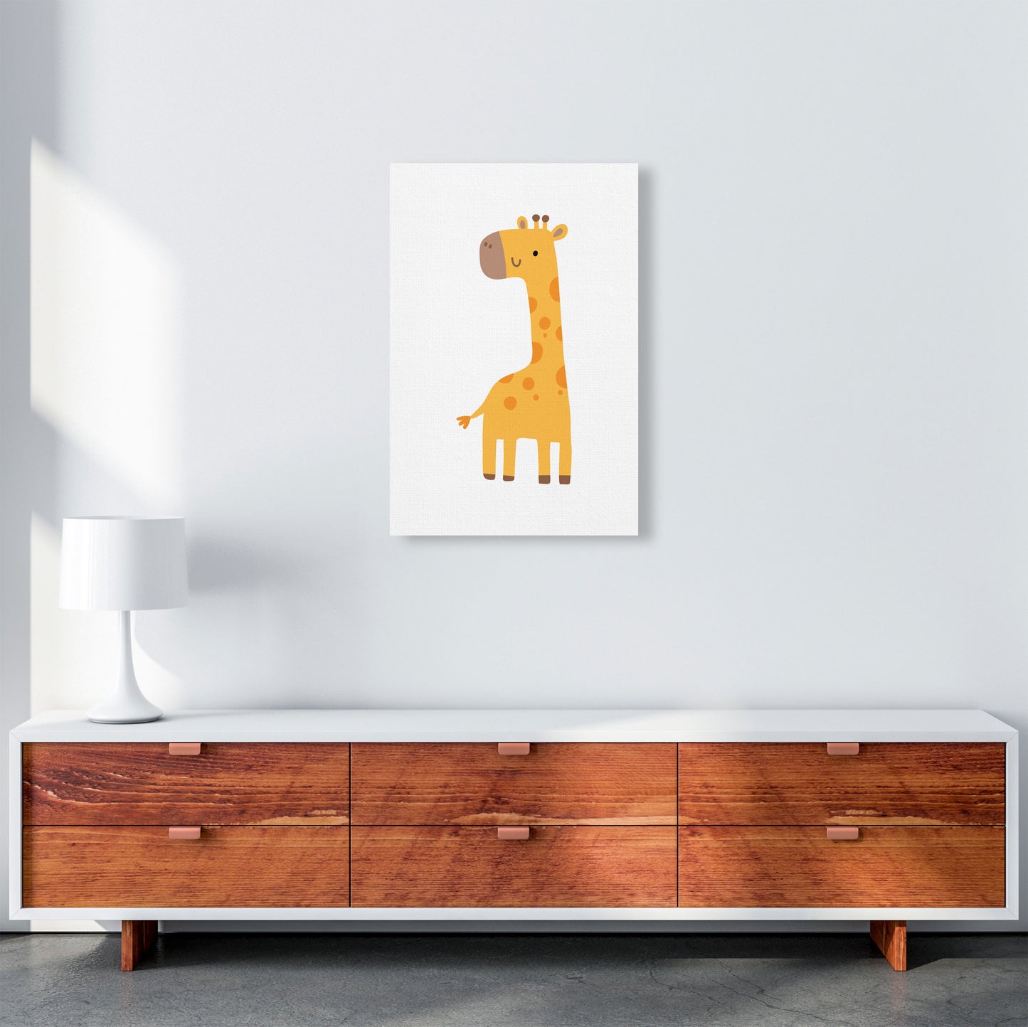 Children's Animals, Giraffe Modern Print A2 Canvas