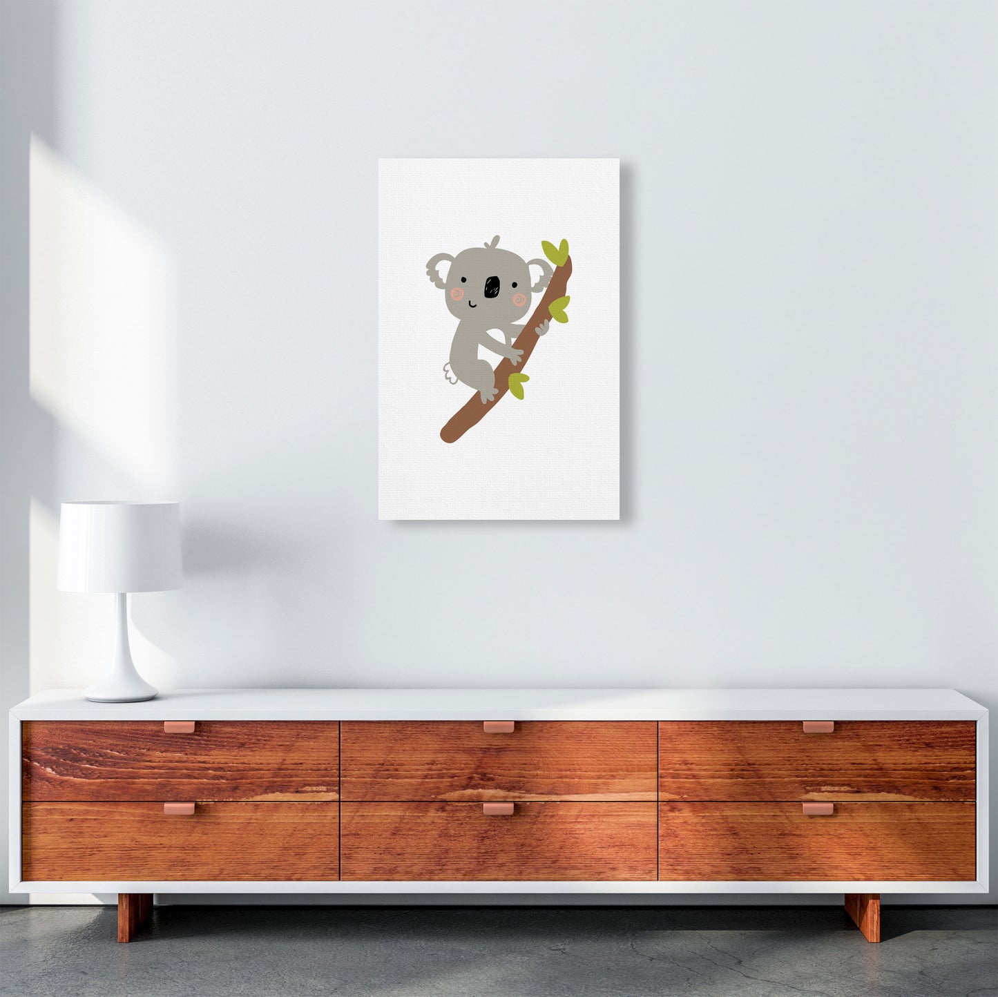 Children's Animals, Koala Modern Print A2 Canvas