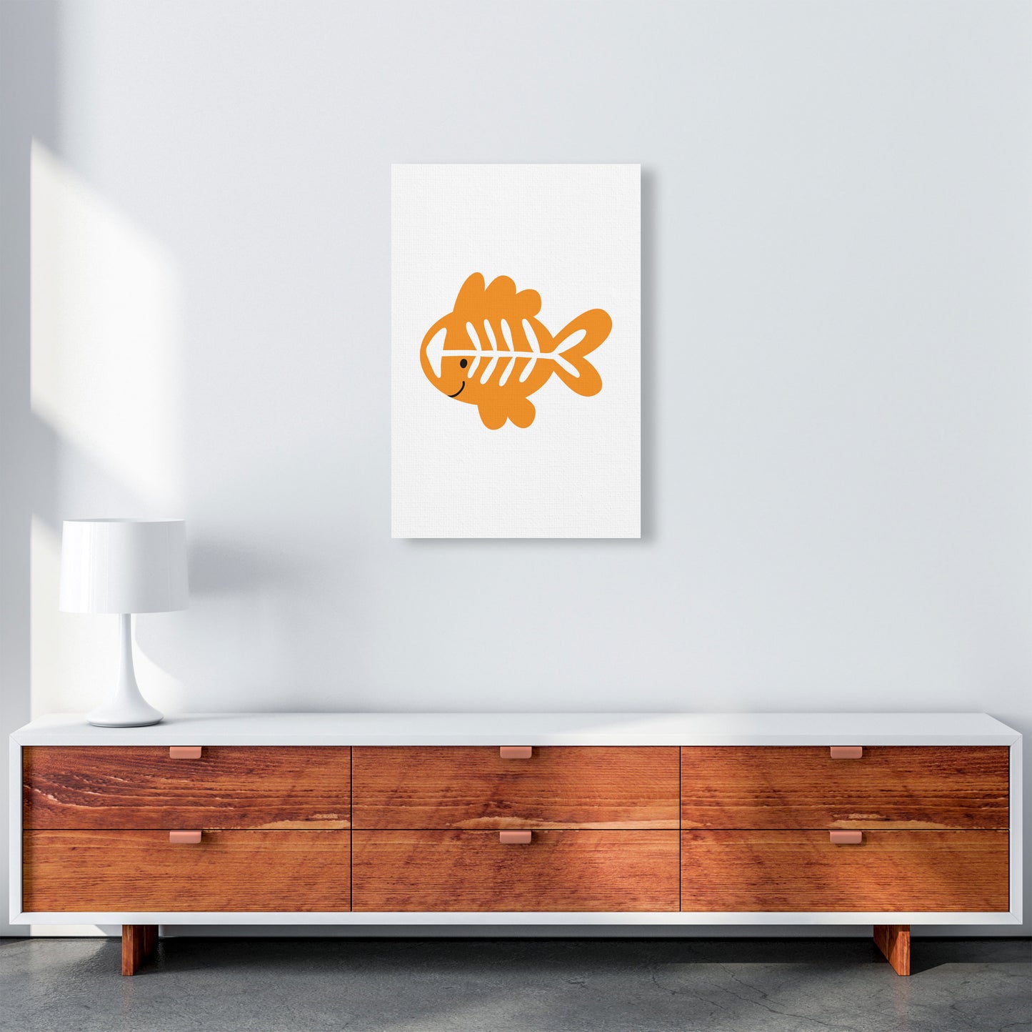 Children's Animals, X-Ray Fish Modern Print A2 Canvas