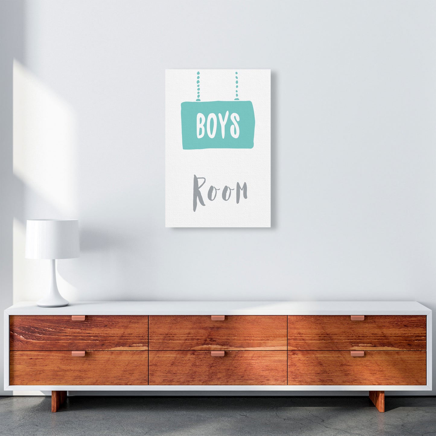 Boys Room Mint Framed Nursey Wall Art Print A2 Canvas