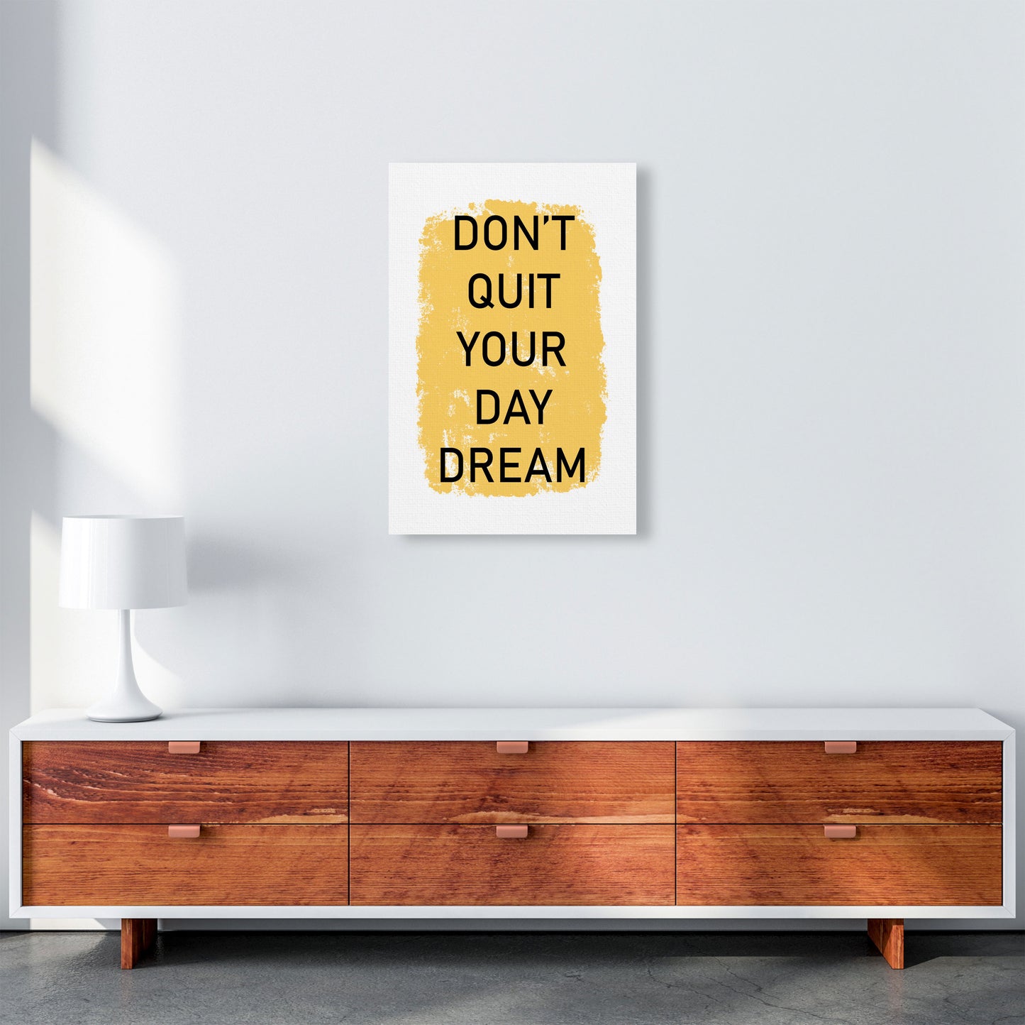 Don't Quit Your Day Dream Framed Typography Wall Art Print A2 Canvas