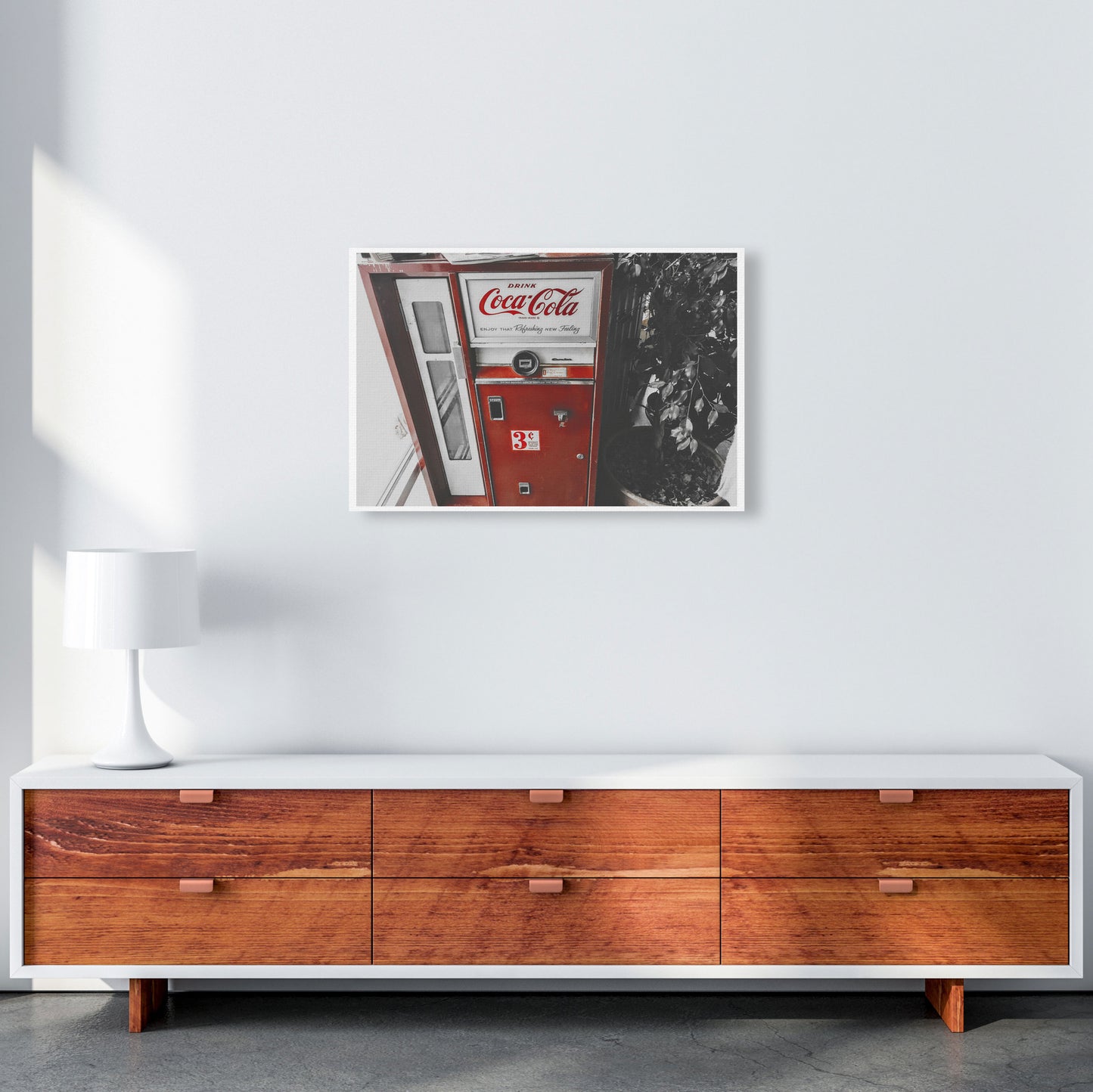 Coca Cola Vending Machine Modern Print A2 Canvas