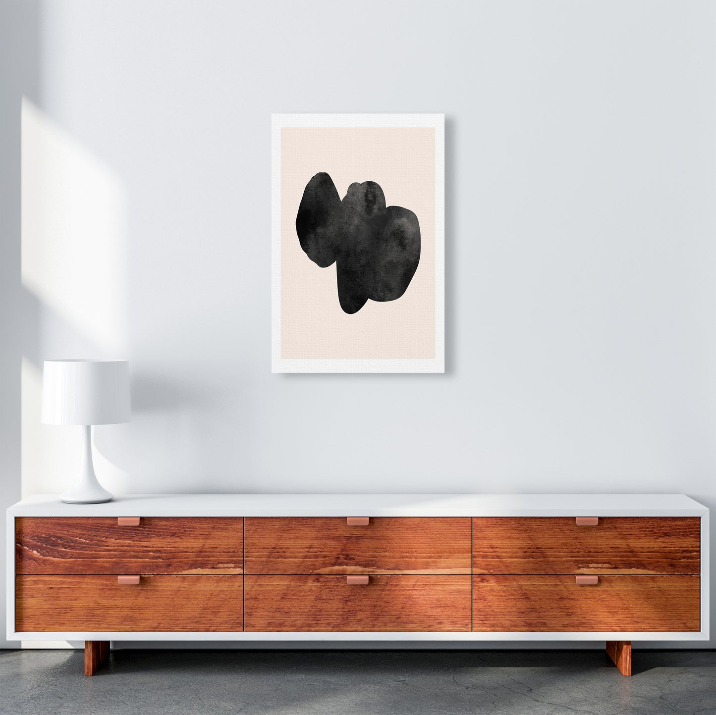 Nude And Black Watercolour 6 Art Print by Pixy Paper A2 Canvas