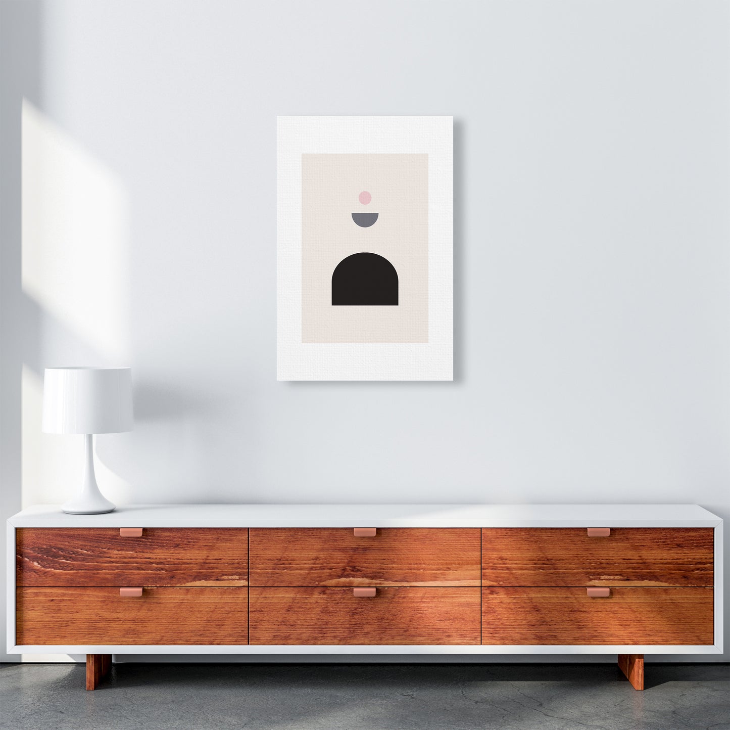 Mila Pink Abstract N13 Art Print by Pixy Paper A2 Canvas