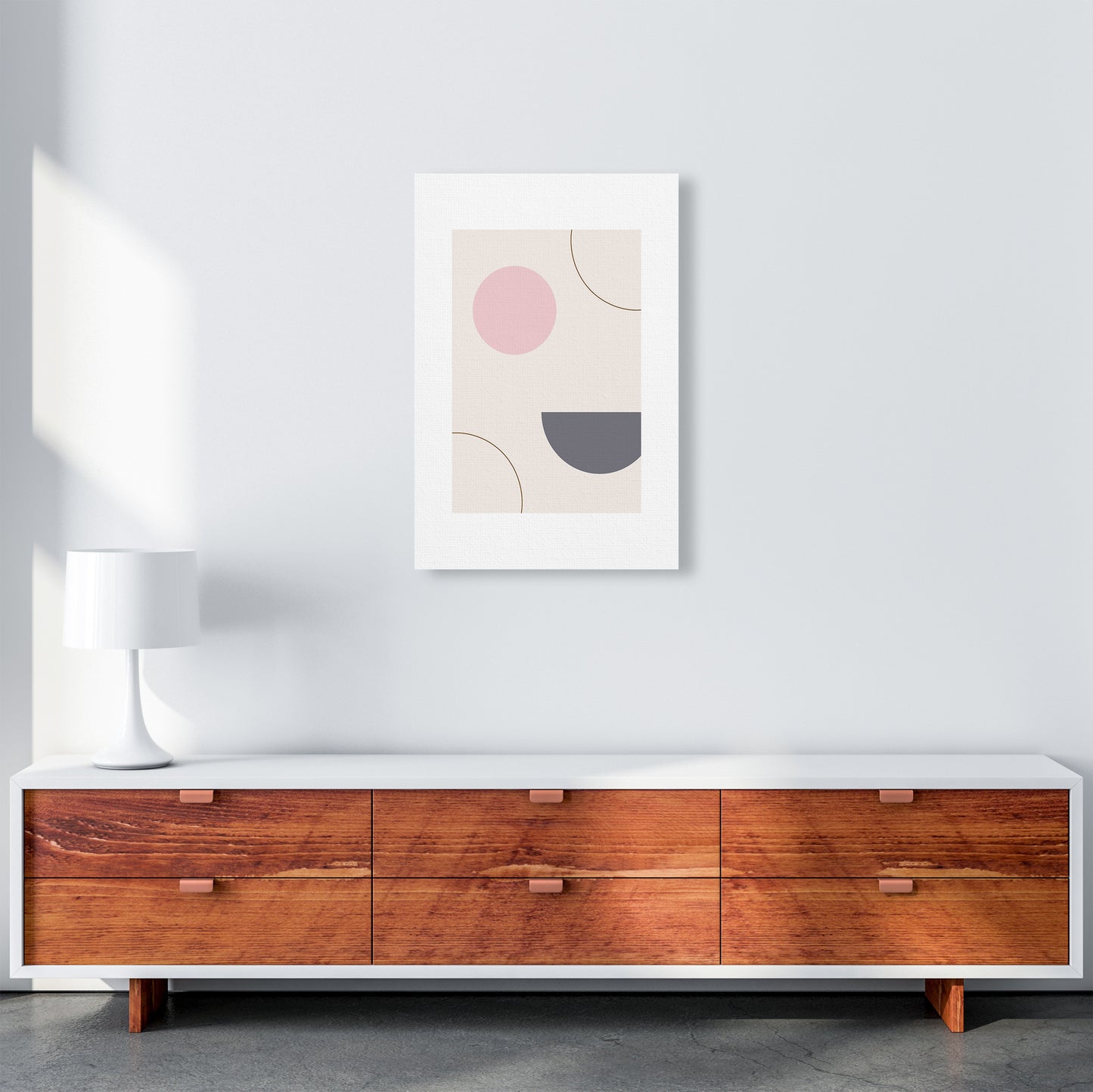 Mila Pink Abstract N23 Art Print by Pixy Paper A2 Canvas