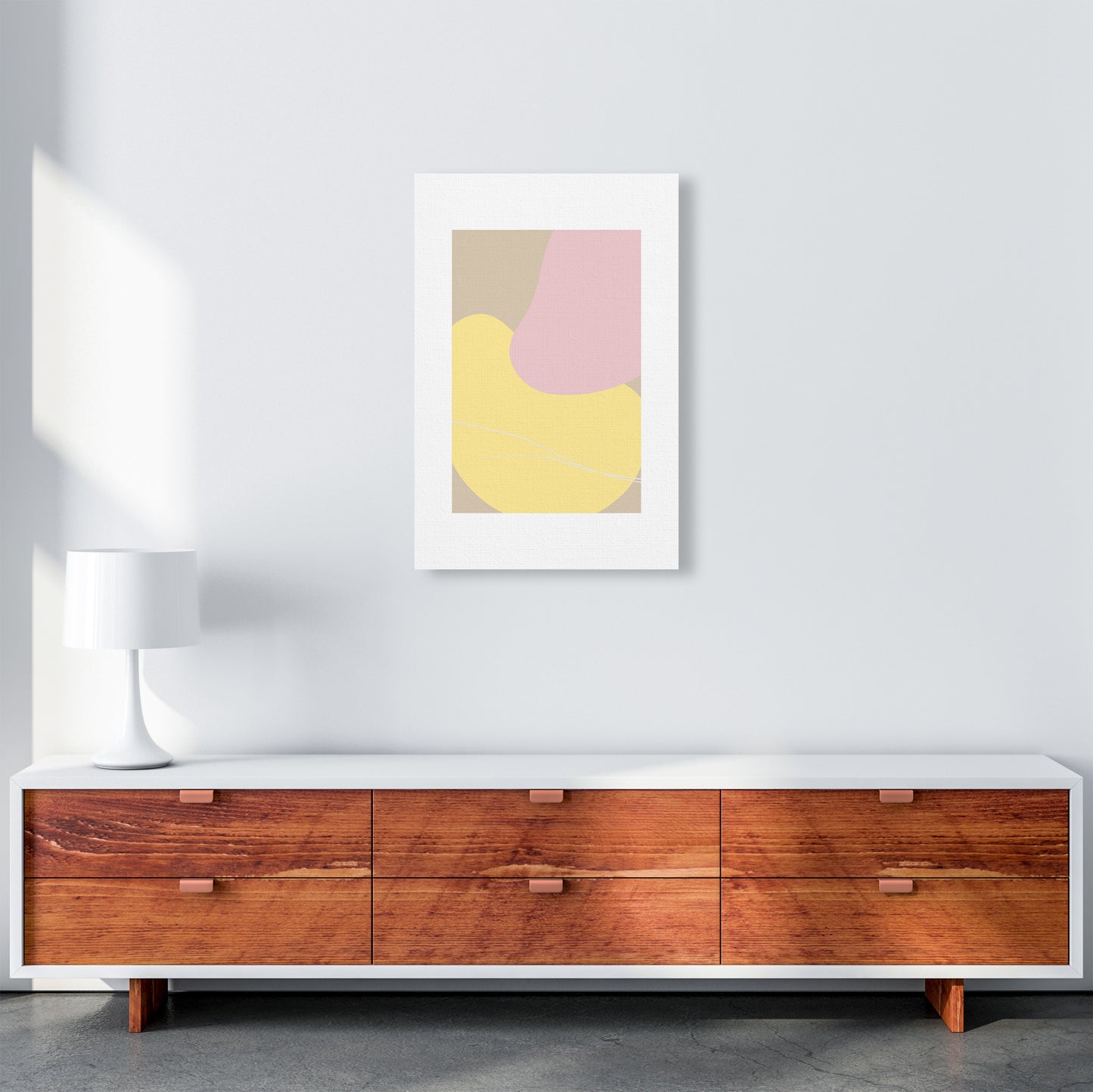 Mila Pink Abstract N20 Art Print by Pixy Paper A2 Canvas
