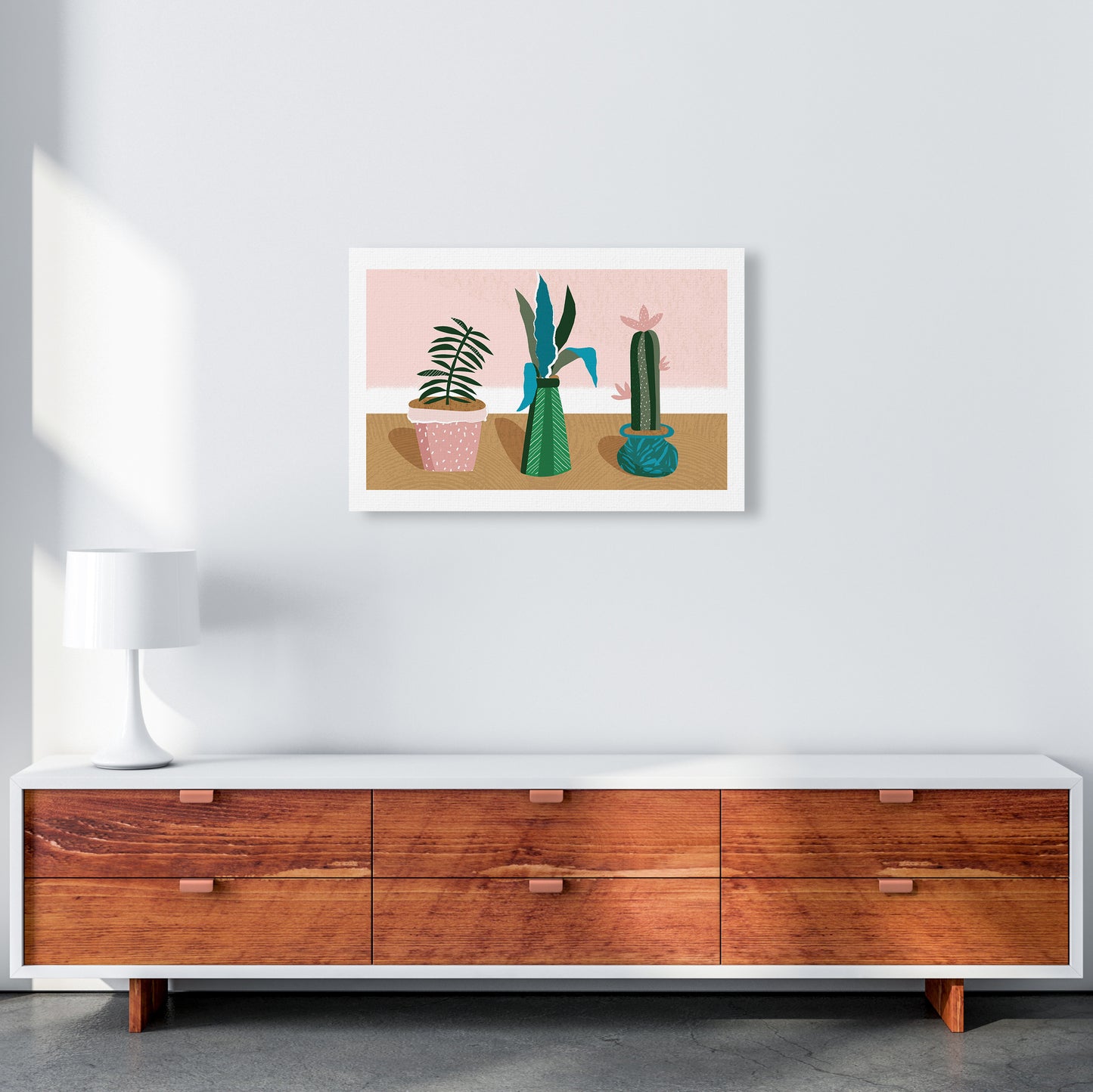 Plant Collection Jungle Abstract Art Print by Pixy Paper A2 Canvas