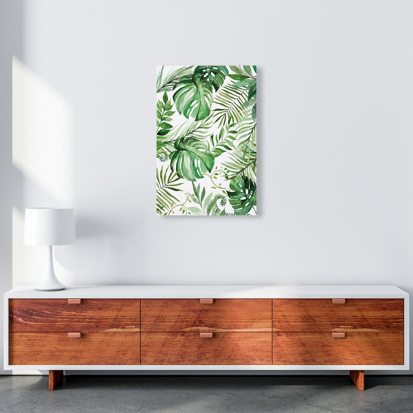 Full Page Leaves Exotic Art Print by Pixy Paper A2 Canvas