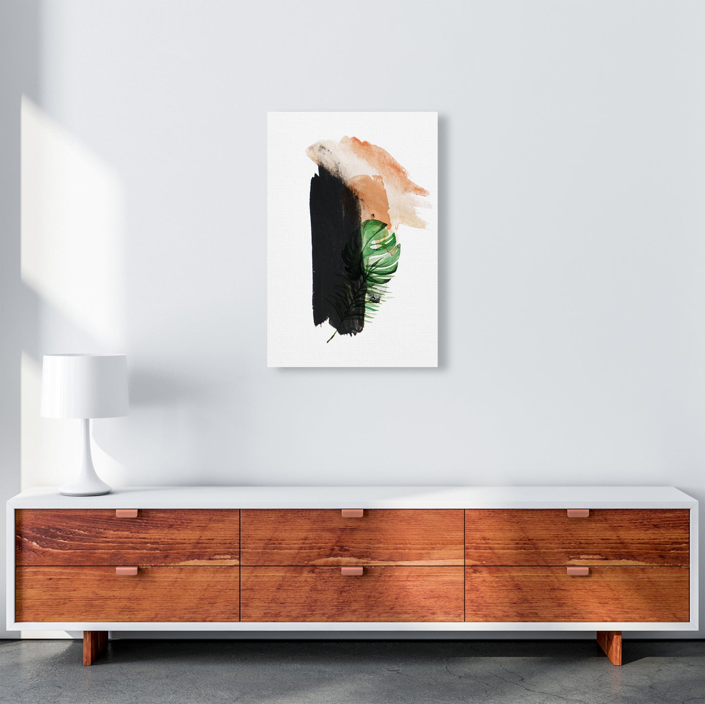 Exotic Abstract Strokes Art Print by Pixy Paper A2 Canvas