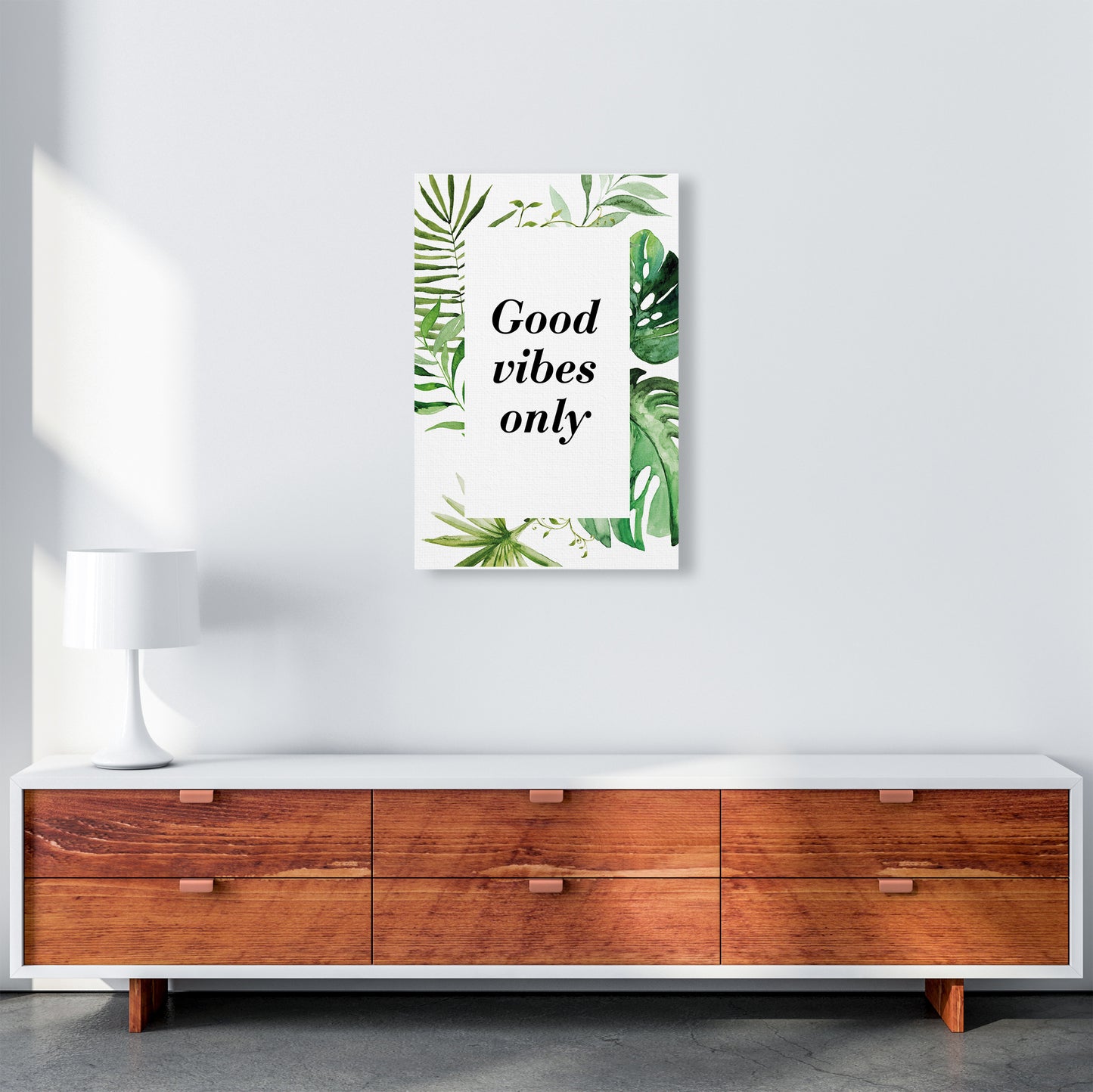 Good Vibes Only Exotic Art Print by Pixy Paper A2 Canvas