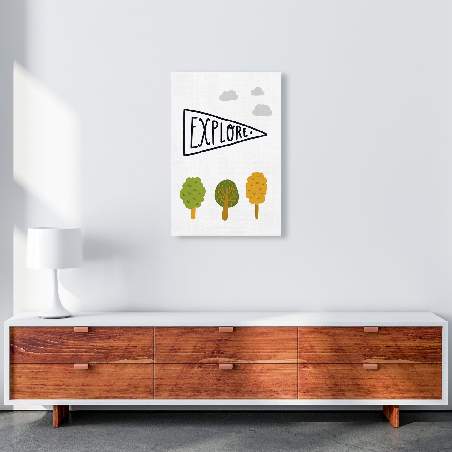 Little Explorer Sign Art Print by Pixy Paper A2 Canvas