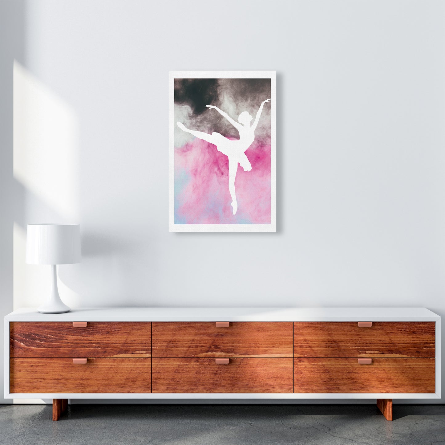 Ballerina Watercolour Art Print by Pixy Paper A2 Canvas