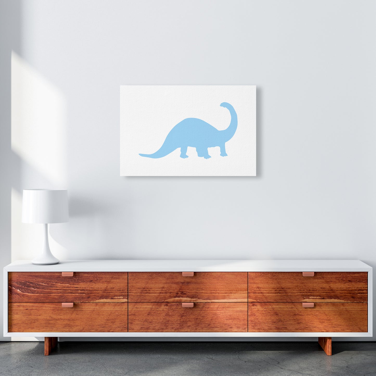 Sauro Light Blue Art Print by Pixy Paper A2 Canvas