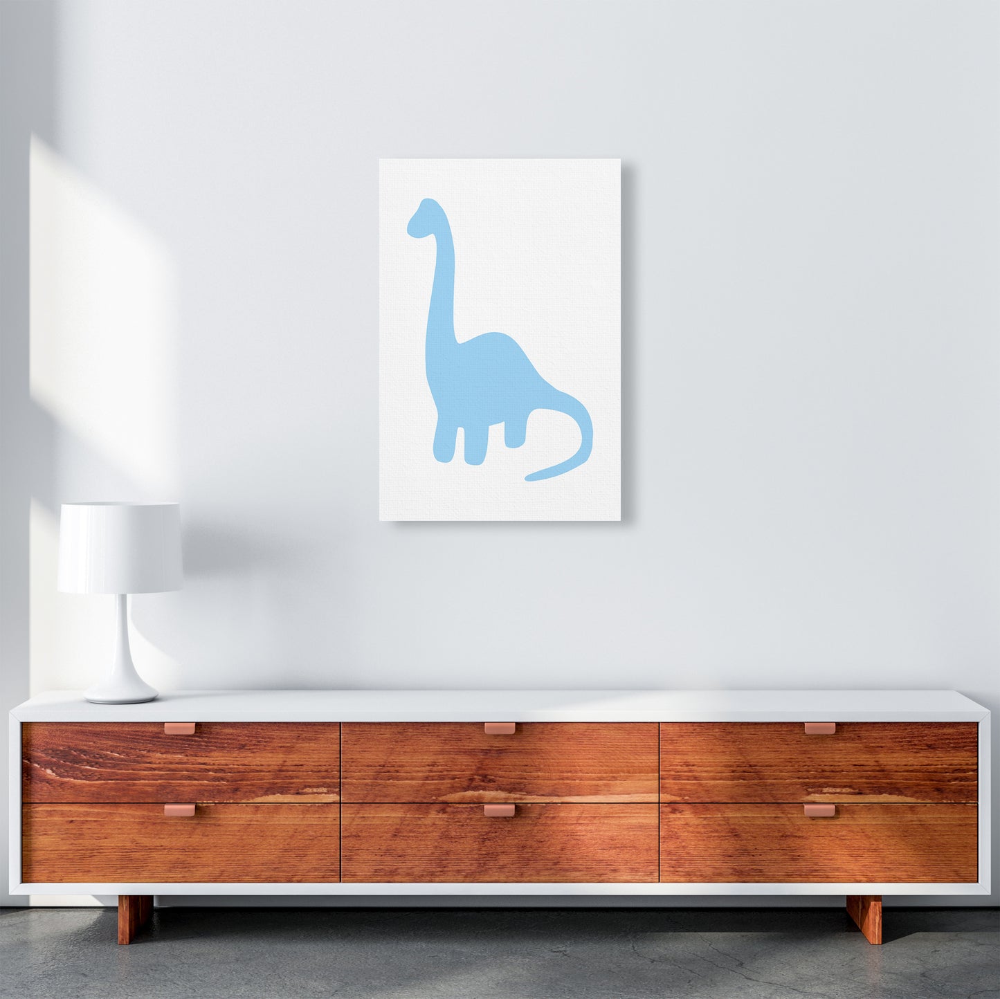 Brach Light Blue Art Print by Pixy Paper A2 Canvas