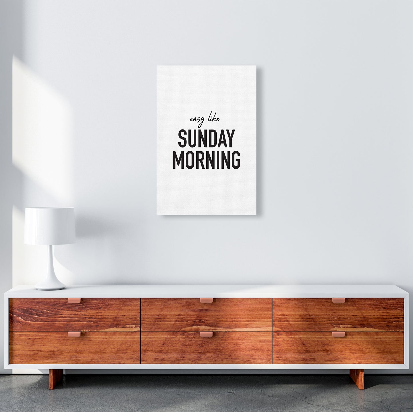 Easy Like Sunday Morning Art Print by Pixy Paper A2 Canvas