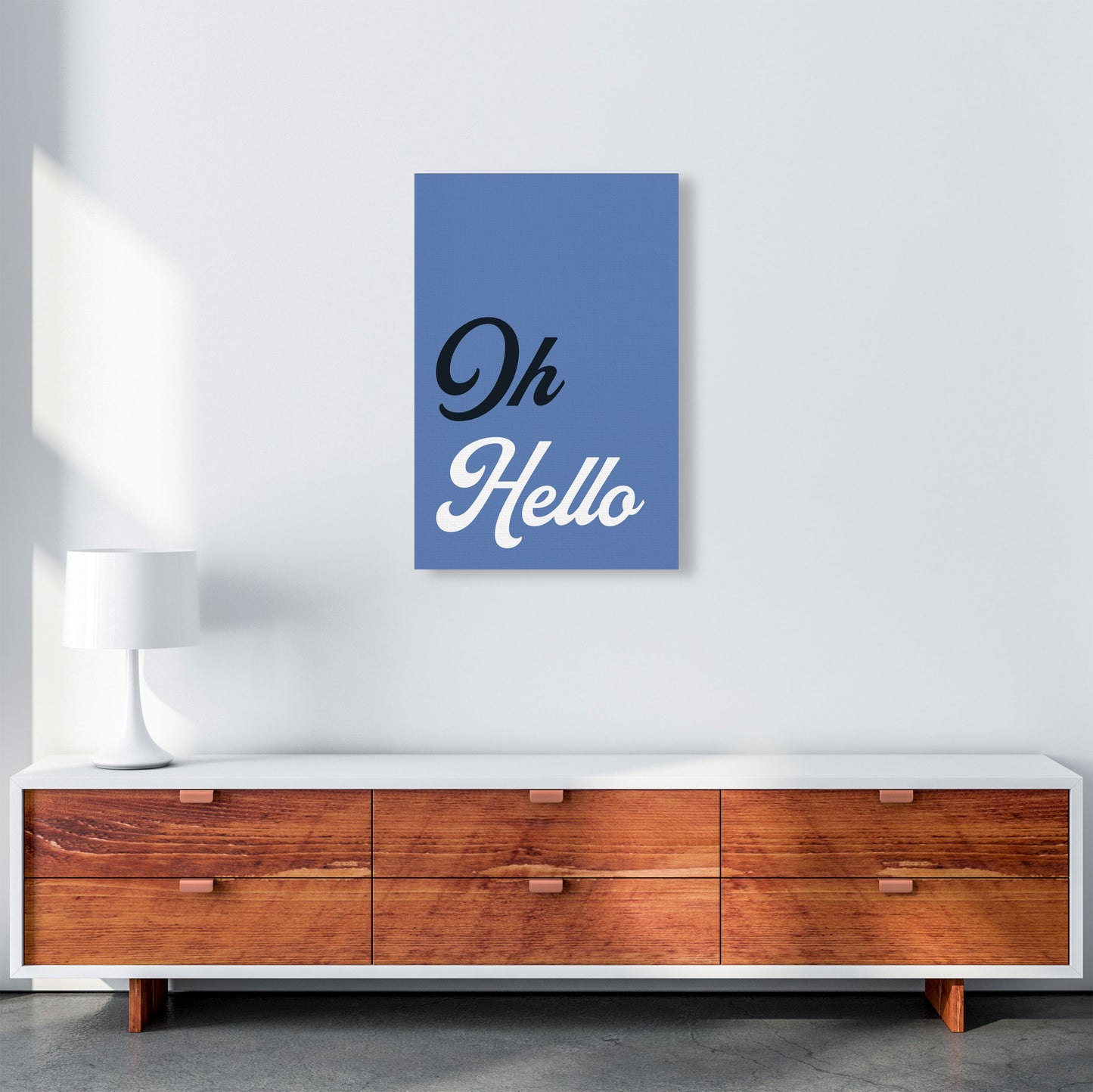 Oh Hello Art Print by Pixy Paper A2 Canvas