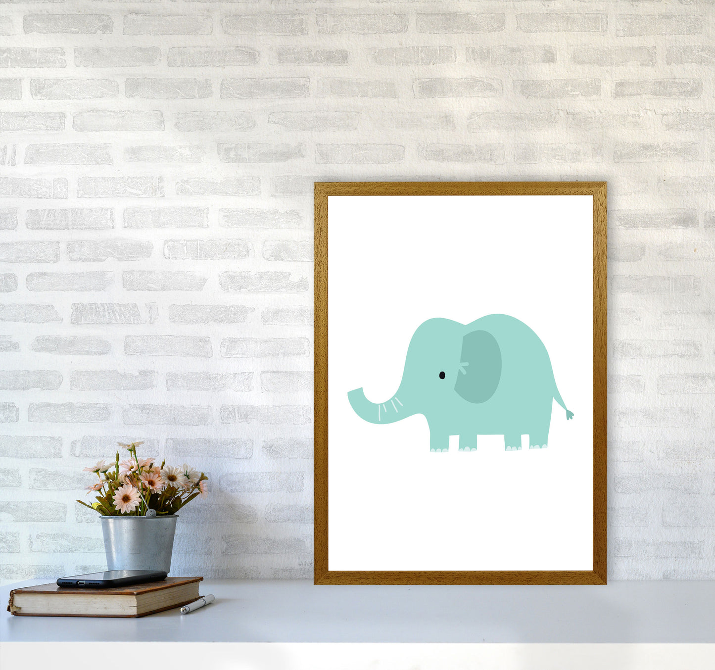 Children's Animals, Elephant Modern Print A2 Print Only