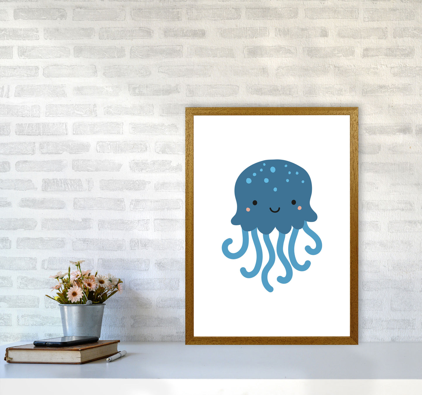 Children's Animals, Jellyfish Modern Print A2 Print Only