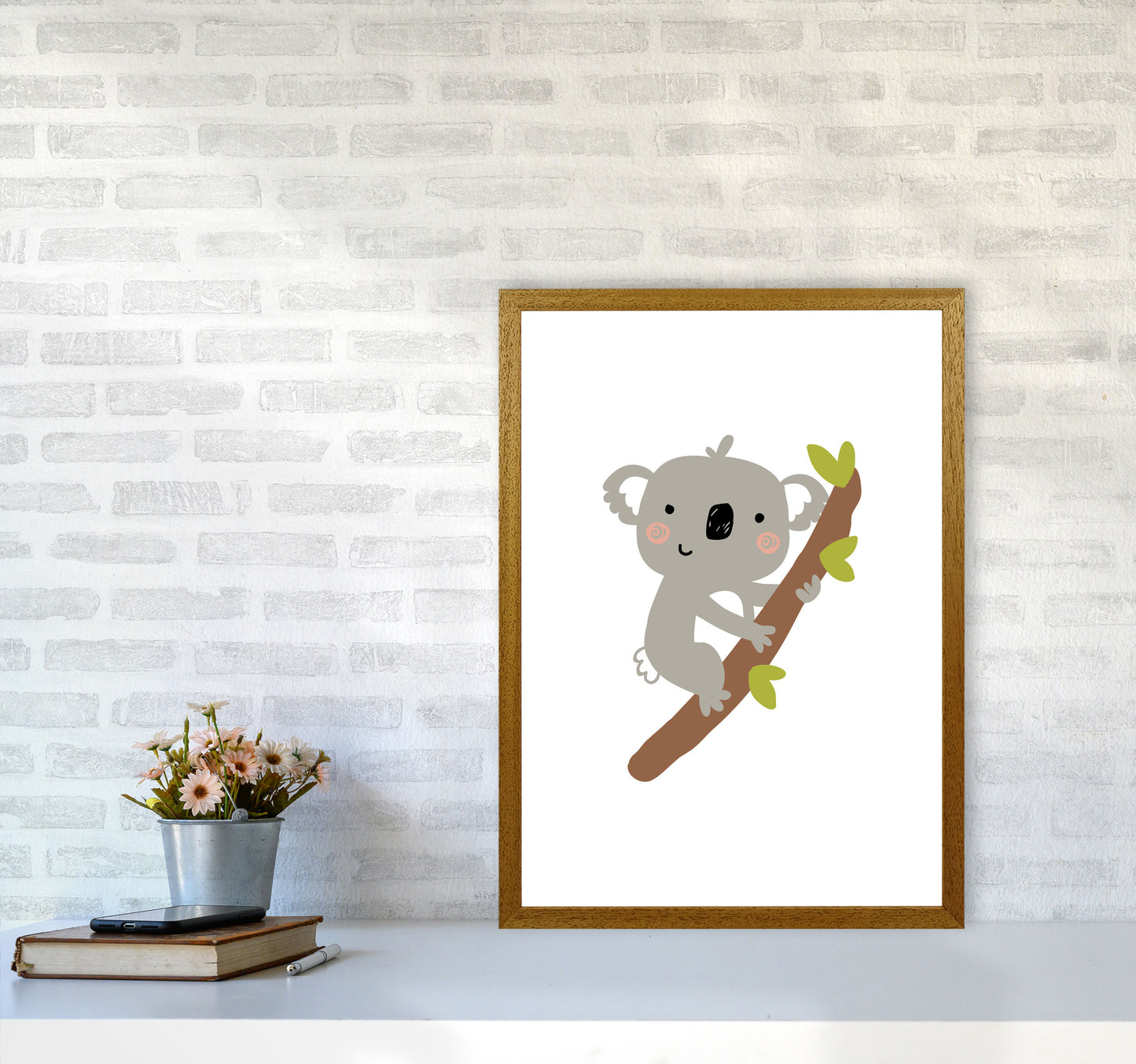 Children's Animals, Koala Modern Print A2 Print Only