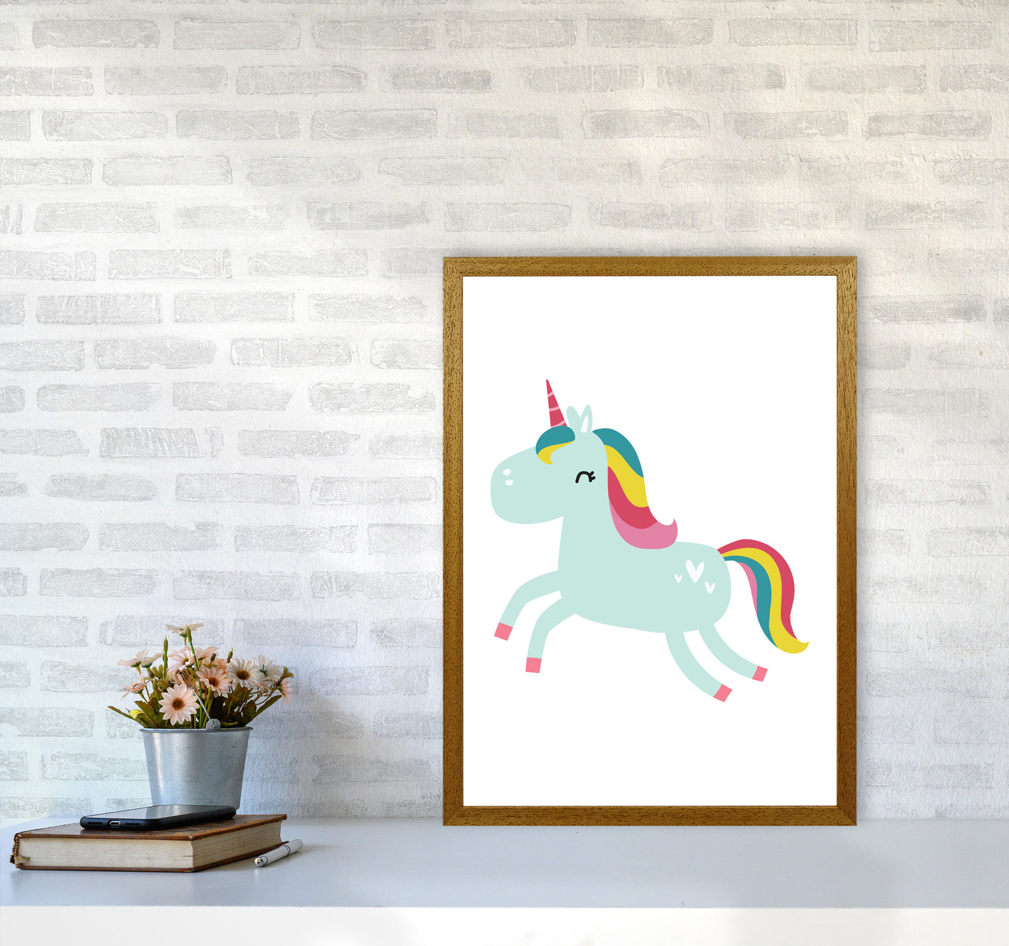 Children's Animals, Unicorn Modern Print A2 Print Only