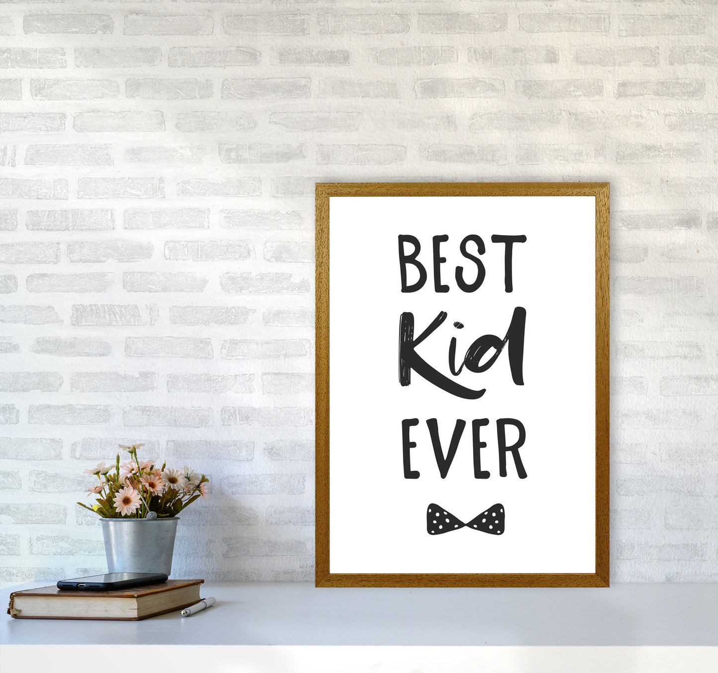 Best Kid Ever Black Framed Nursey Wall Art Print A2 Print Only