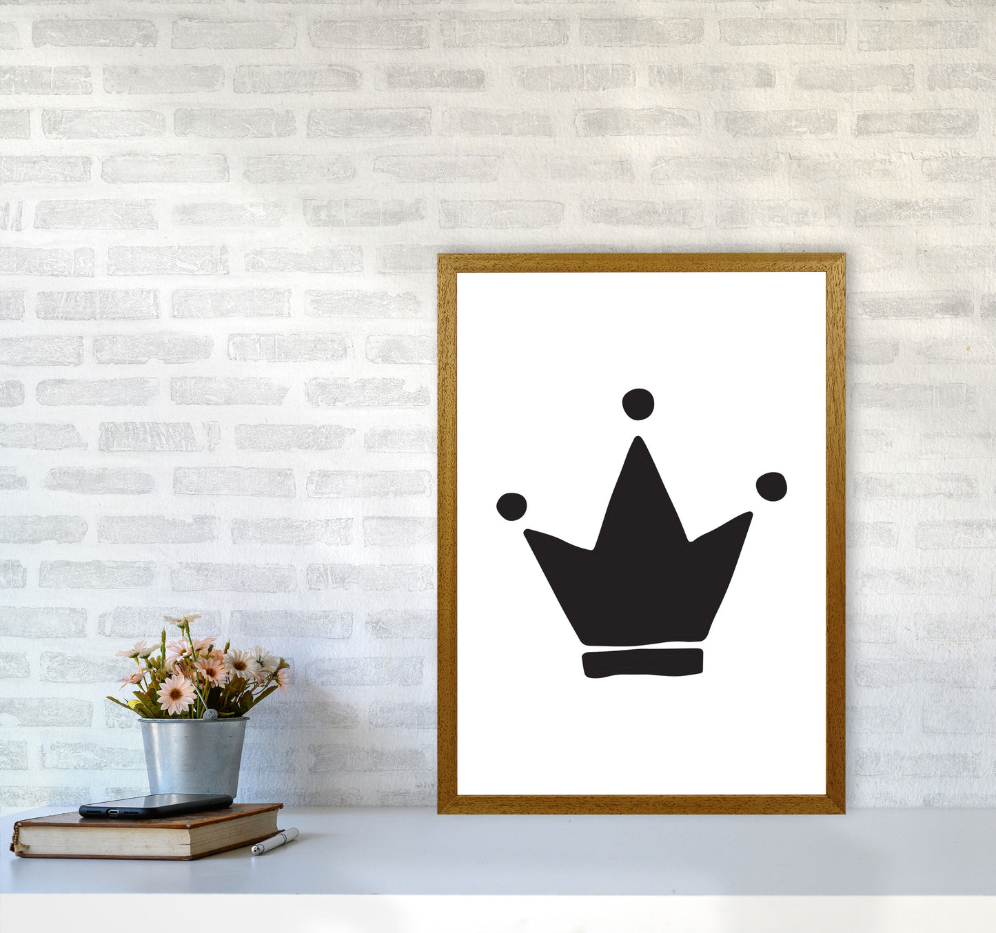 Black Crown Modern Print A2 Print Only
