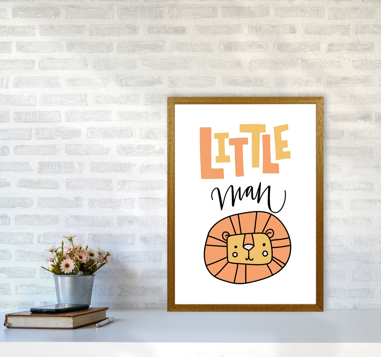 Little Lion Man Framed Nursey Wall Art Print A2 Print Only