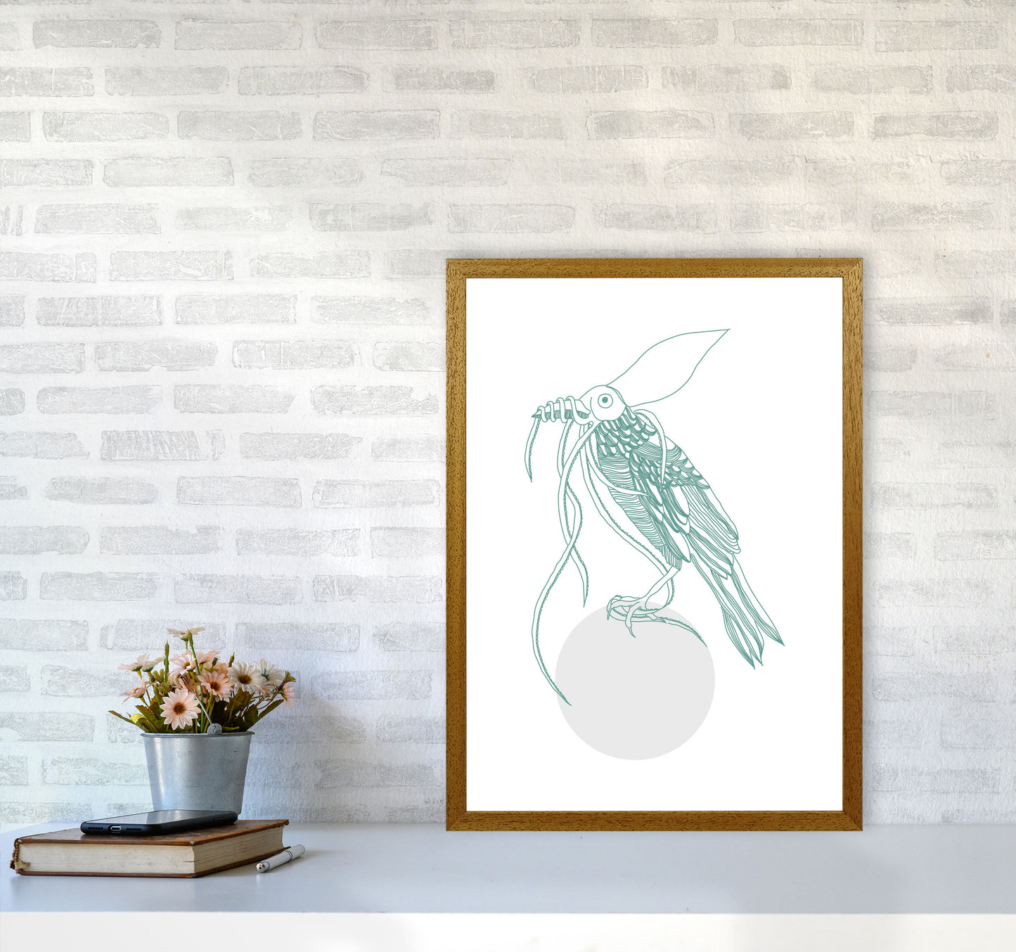 Marine Animals Bird Modern Print Animal Art Print A2 Print Only