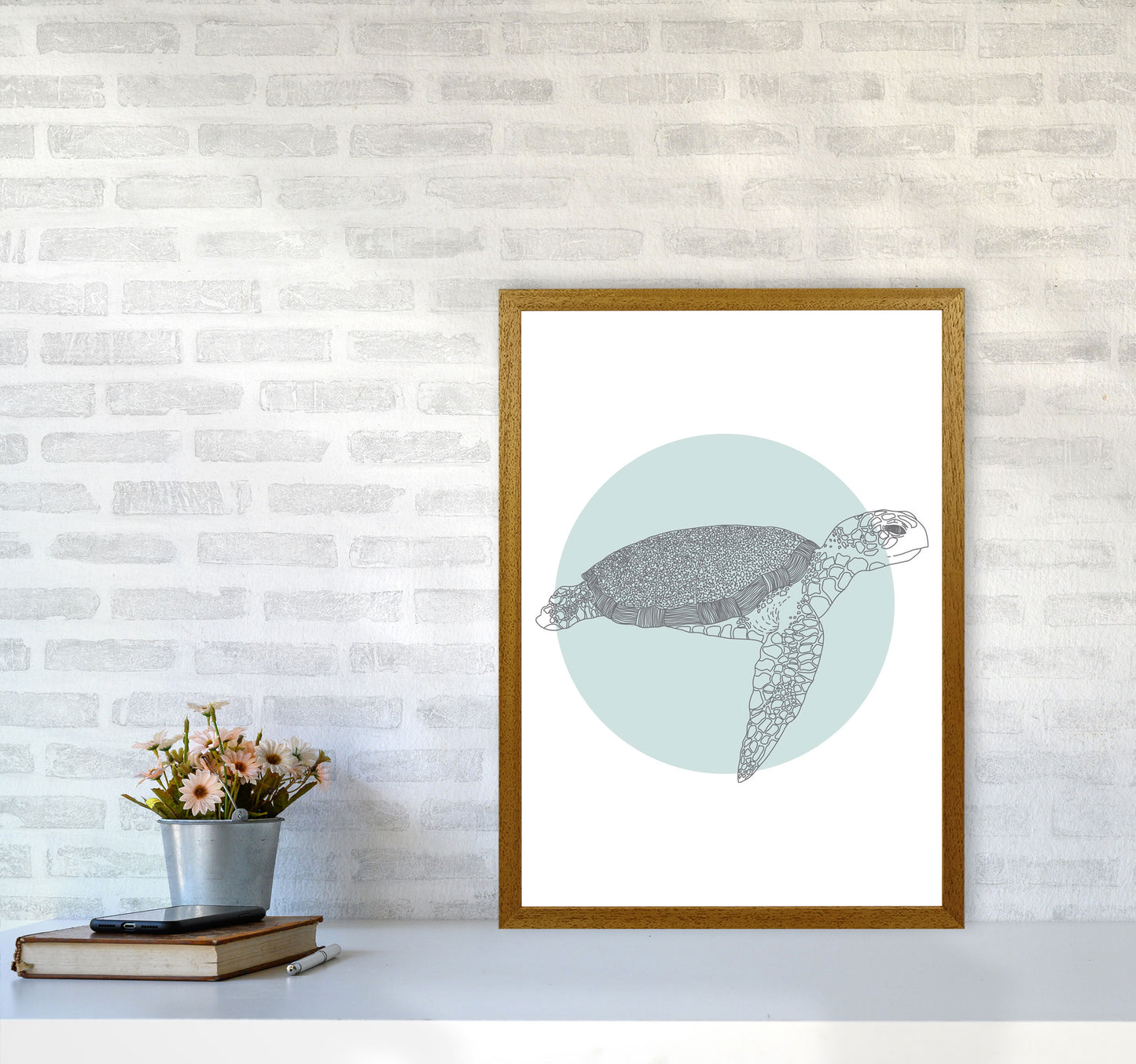 Marine Animals Turtle Modern Print Animal Art Print A2 Print Only
