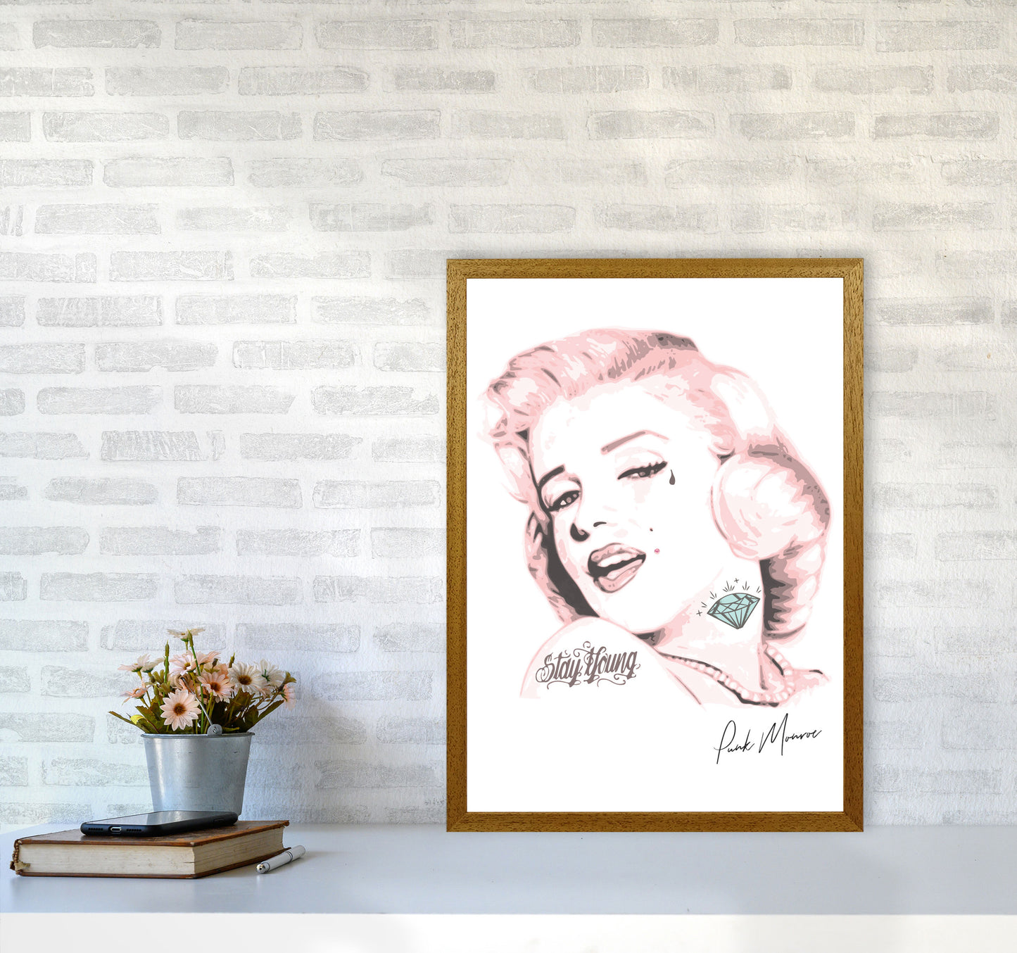 Pink Punk Monroe Modern Print A2 Print Only